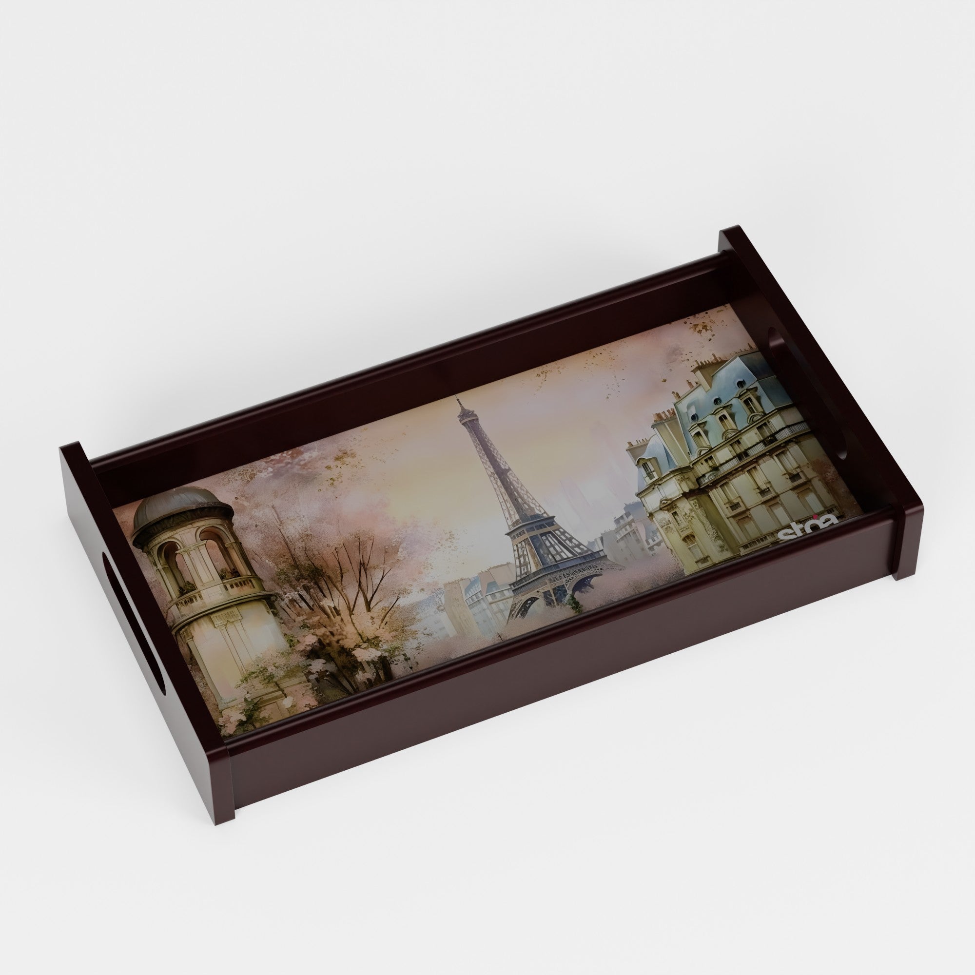 Paris in Cherry Blossom Serving Tray
