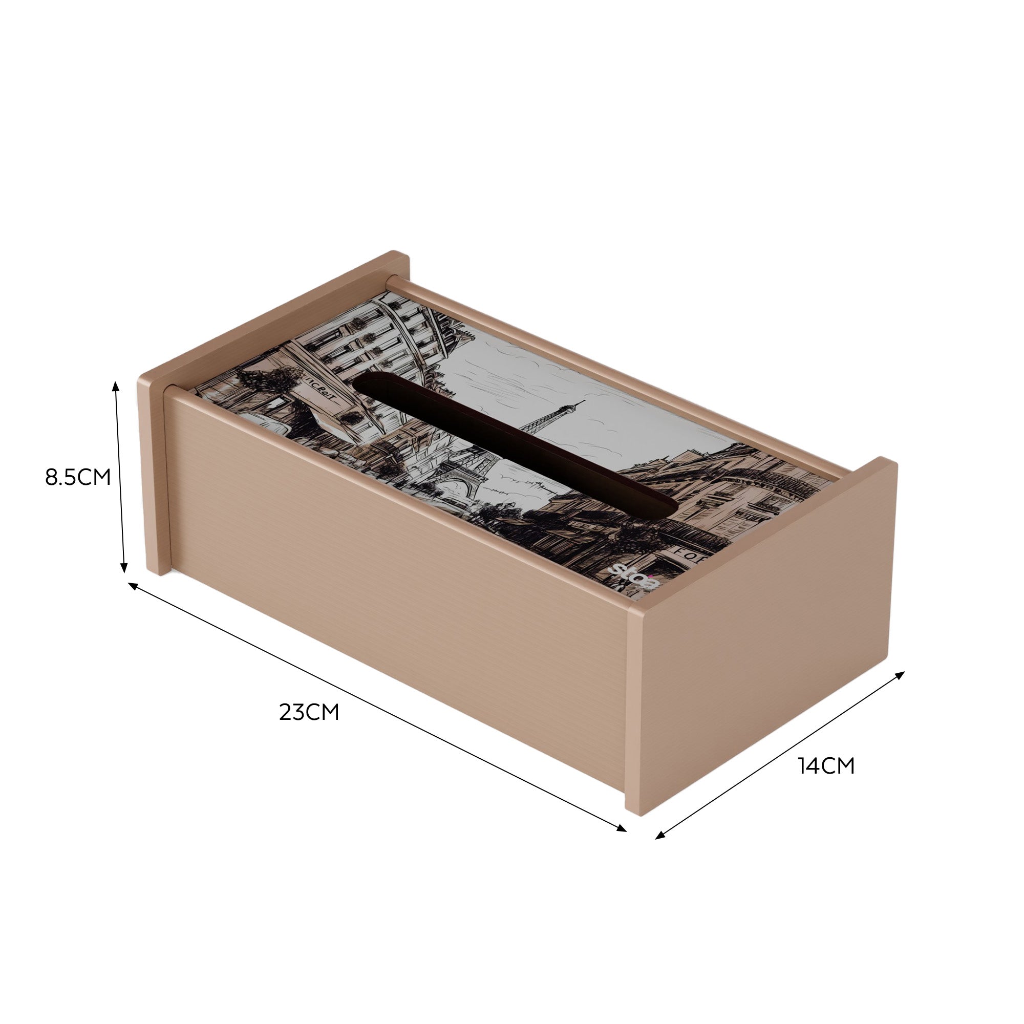 Paris Dessin Tissue Box