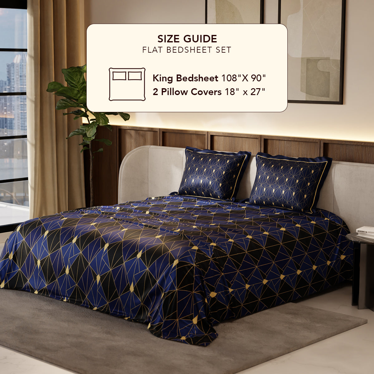 Navy Fiesta Bedsheet Set