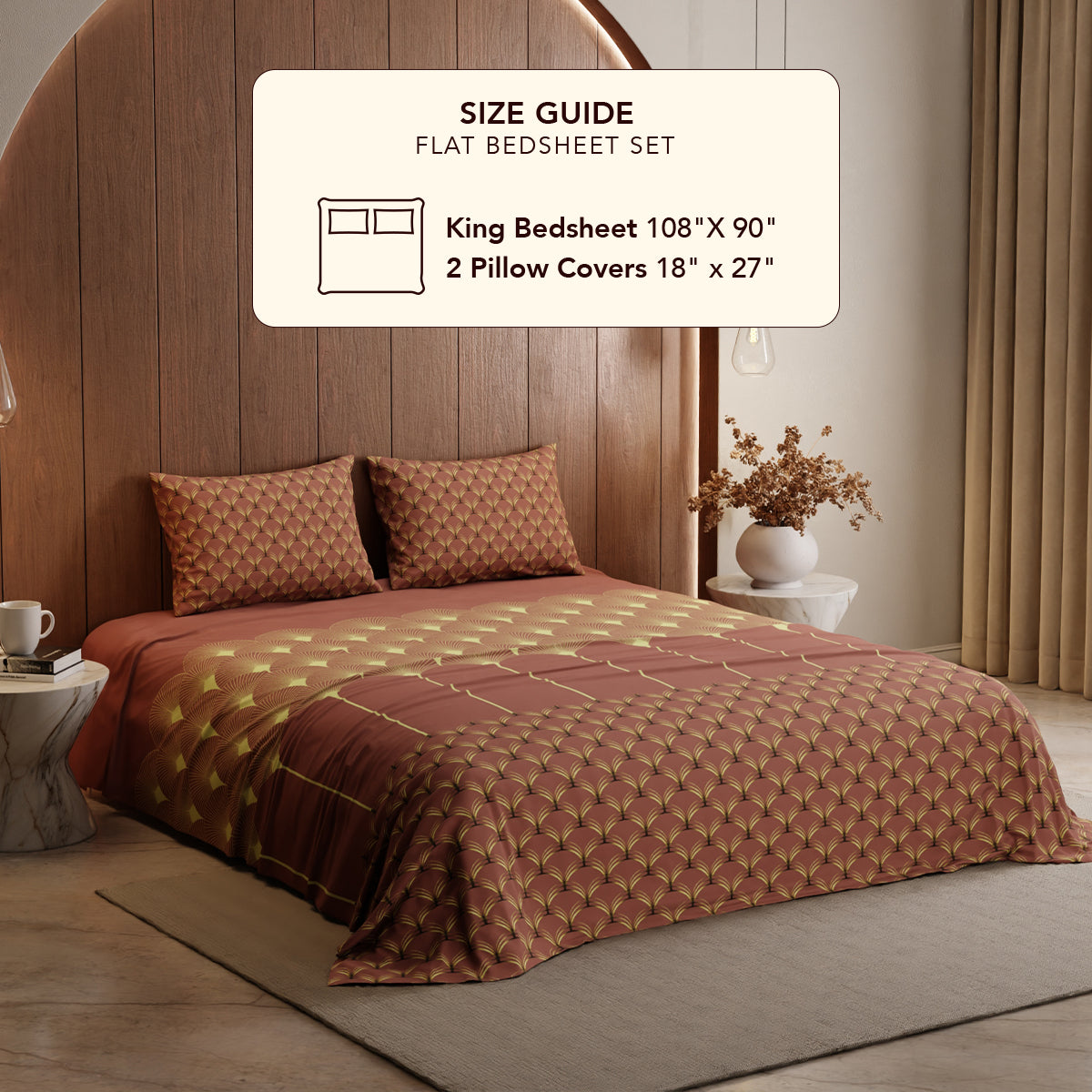 Ember Glow Cotton Bedsheet Set