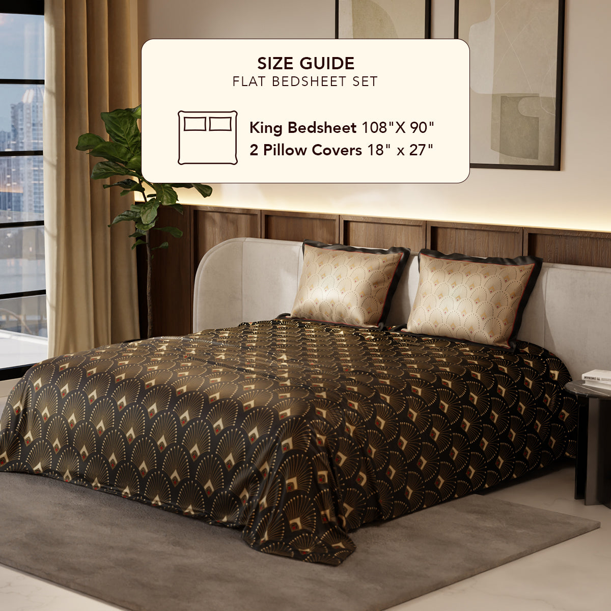 Midnight Glamour Bedsheet Set