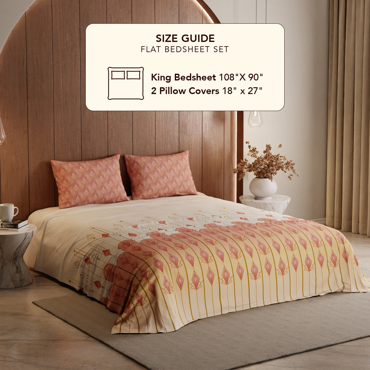 Blush Blossom Cotton Bedsheet Set