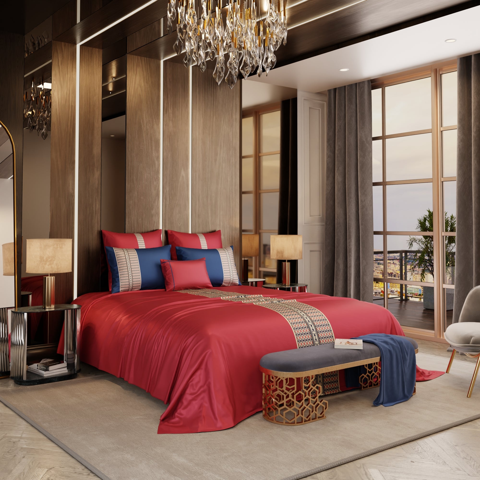 Crimson Glory 6 Piece Bedsheet Set