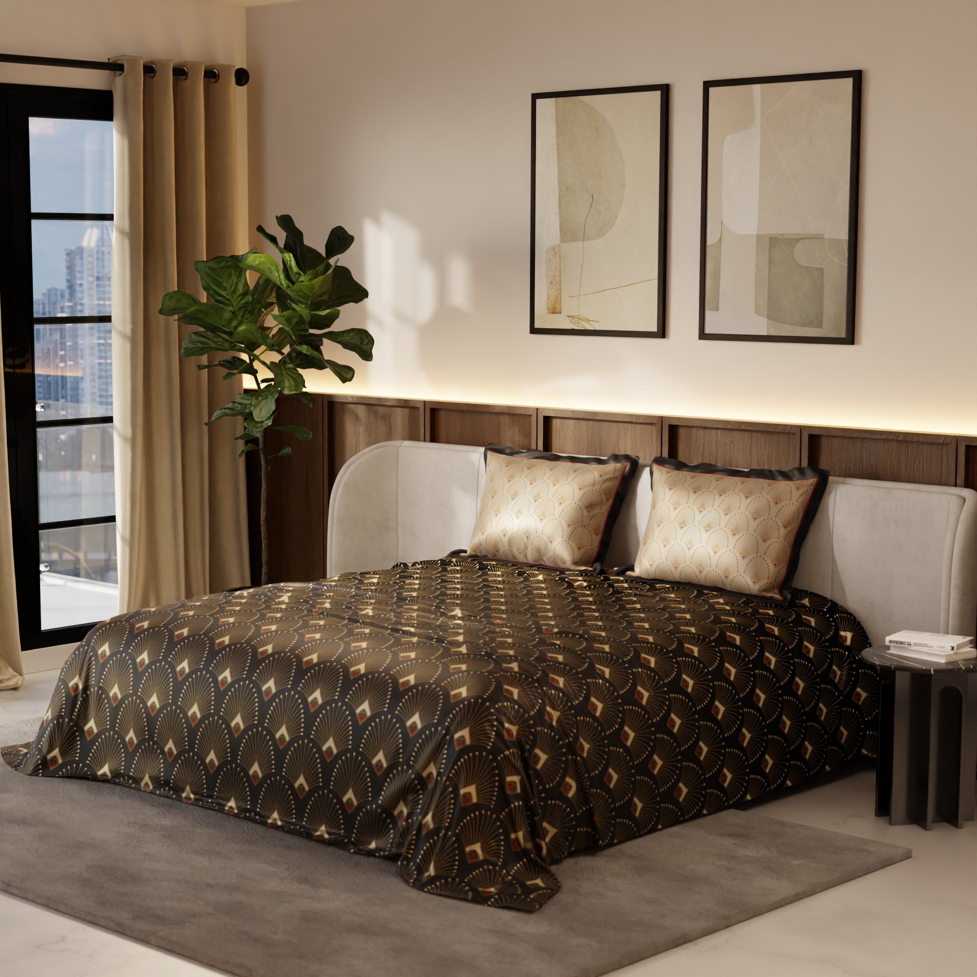 Midnight Glamour Bedsheet Set