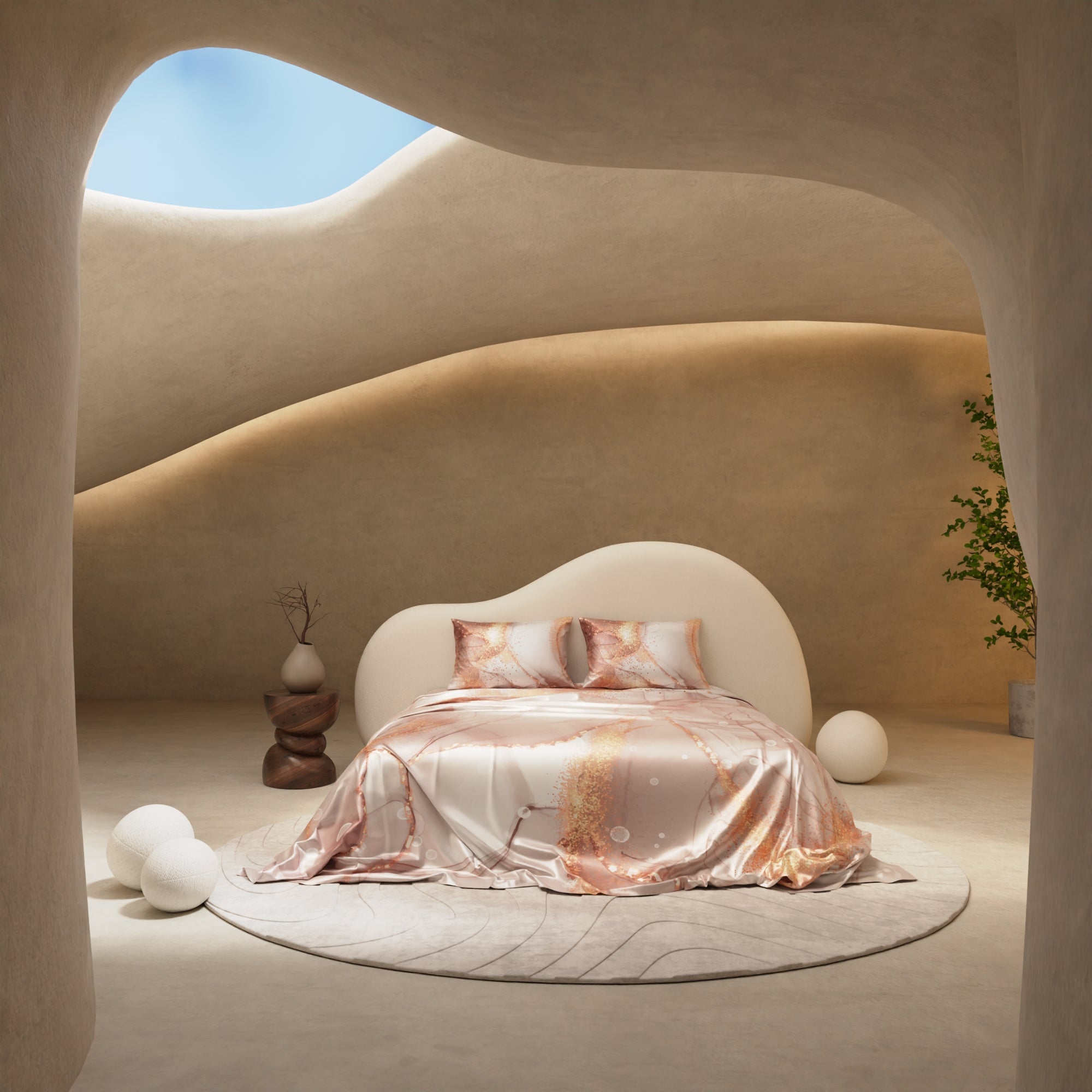 Serenade in Champagne Bedsheet Set
