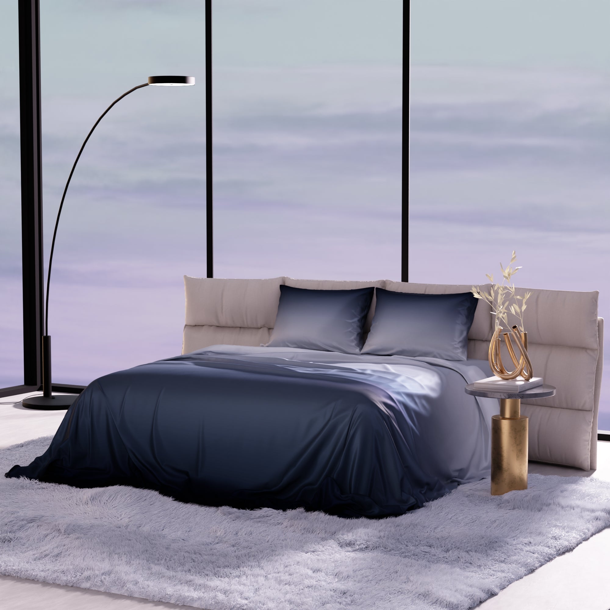 Moonlit Embrace Bedsheet Set