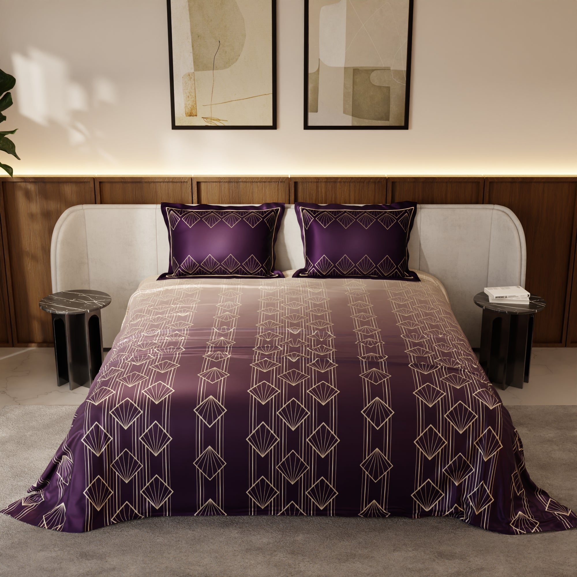 Plum Radiance Bedsheet Set
