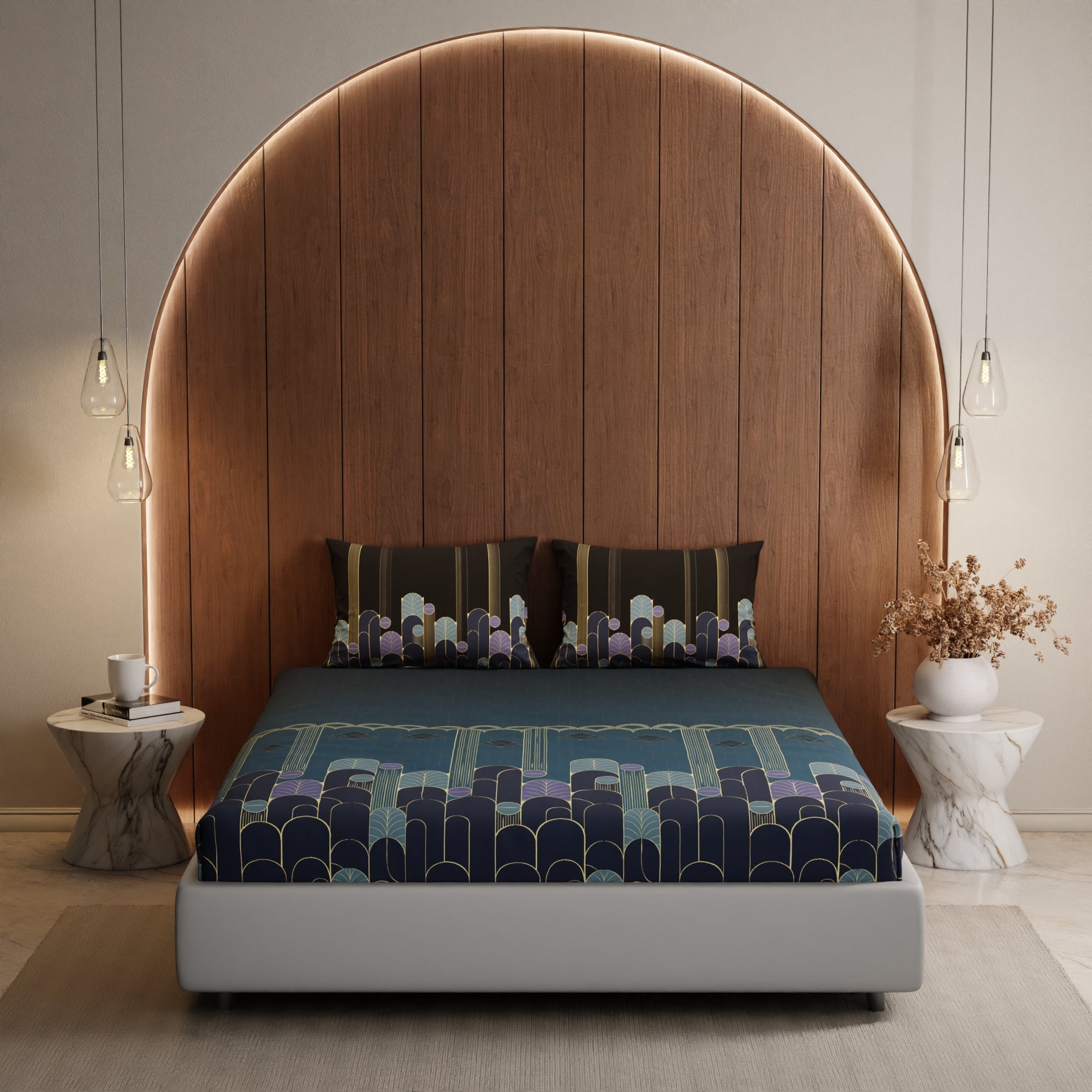 Twilight Gala Cotton Bedsheet Set
