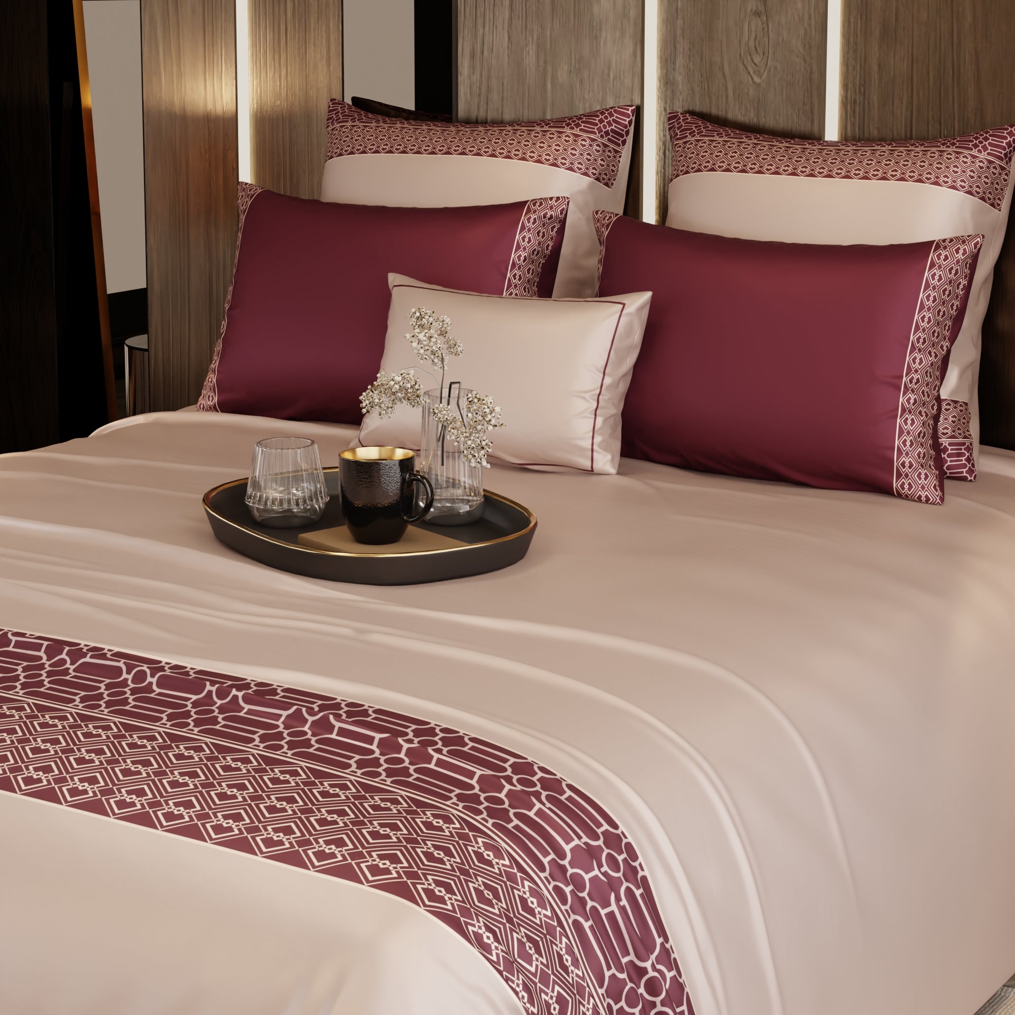 Palatial Rouge 6 Piece Bedsheet Set