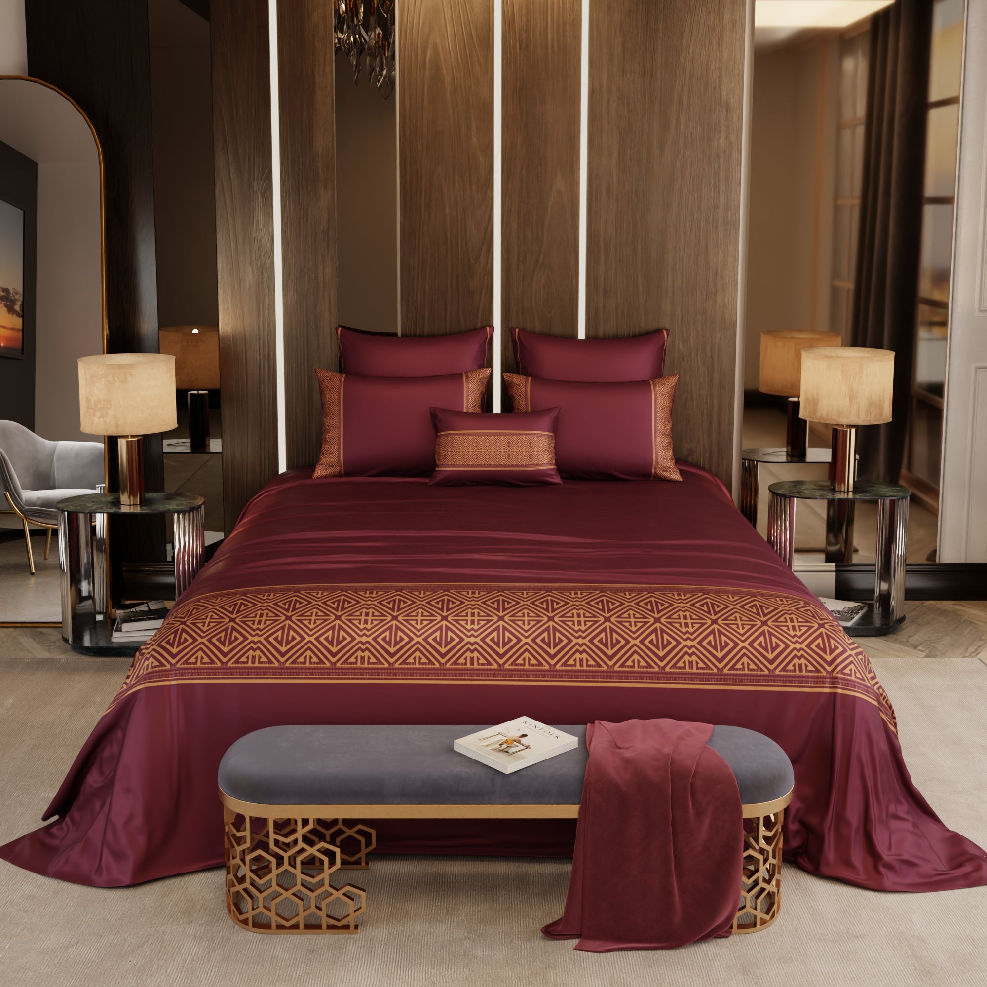 Majesty's Merlot 6 Piece Bedsheet Set