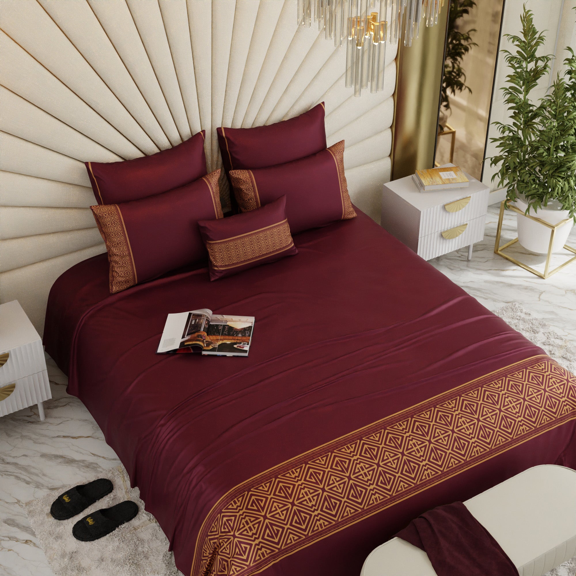 Majesty's Merlot 6 Piece Bedsheet Set