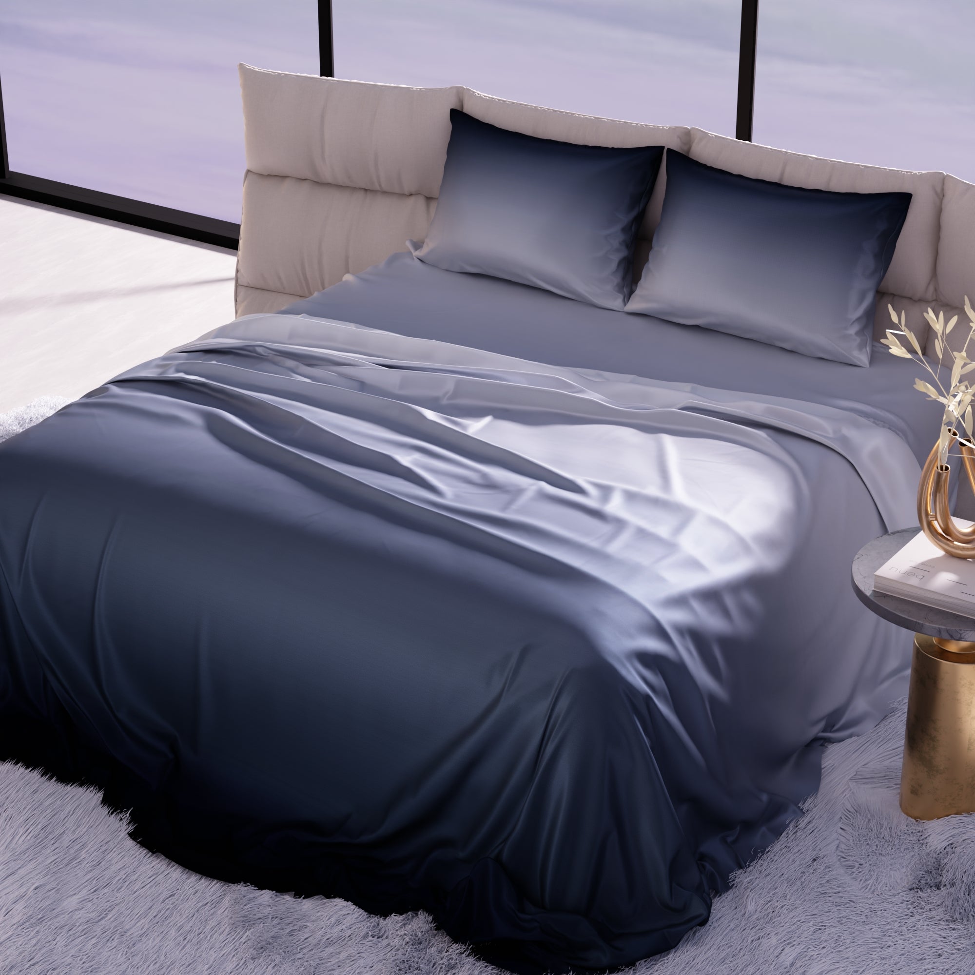 Moonlit Embrace Bedsheet Set