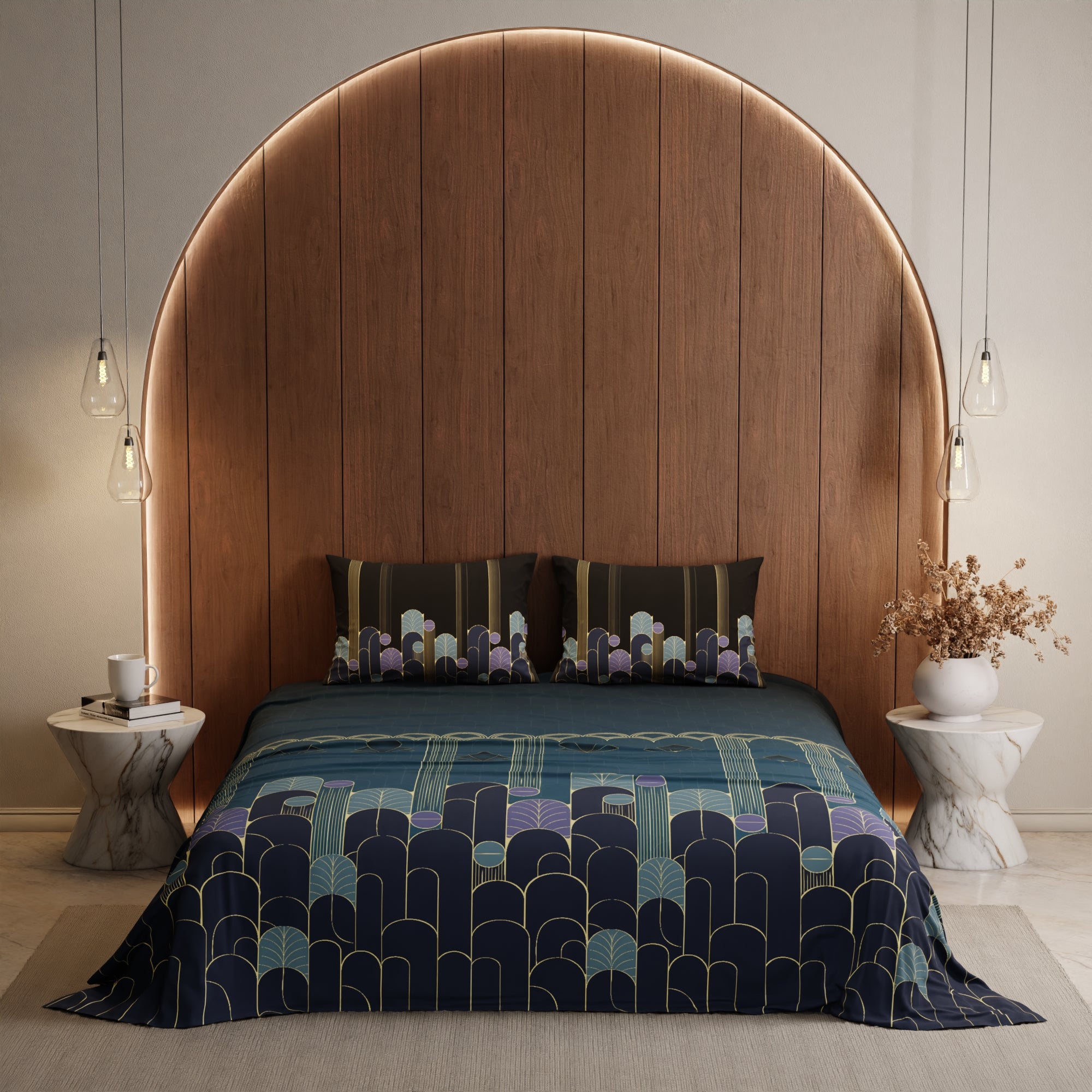 Twilight Gala Cotton Bedsheet Set
