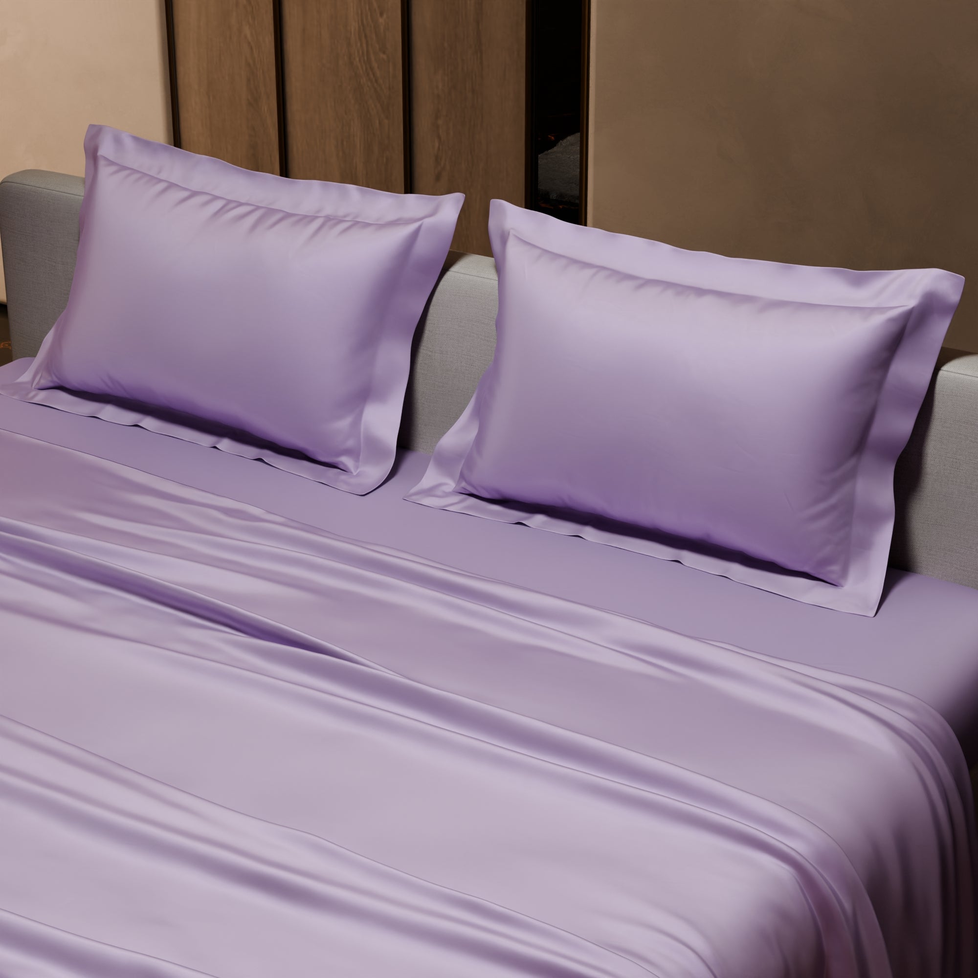 Lilac Affair Flat Double Bedsheet Set
