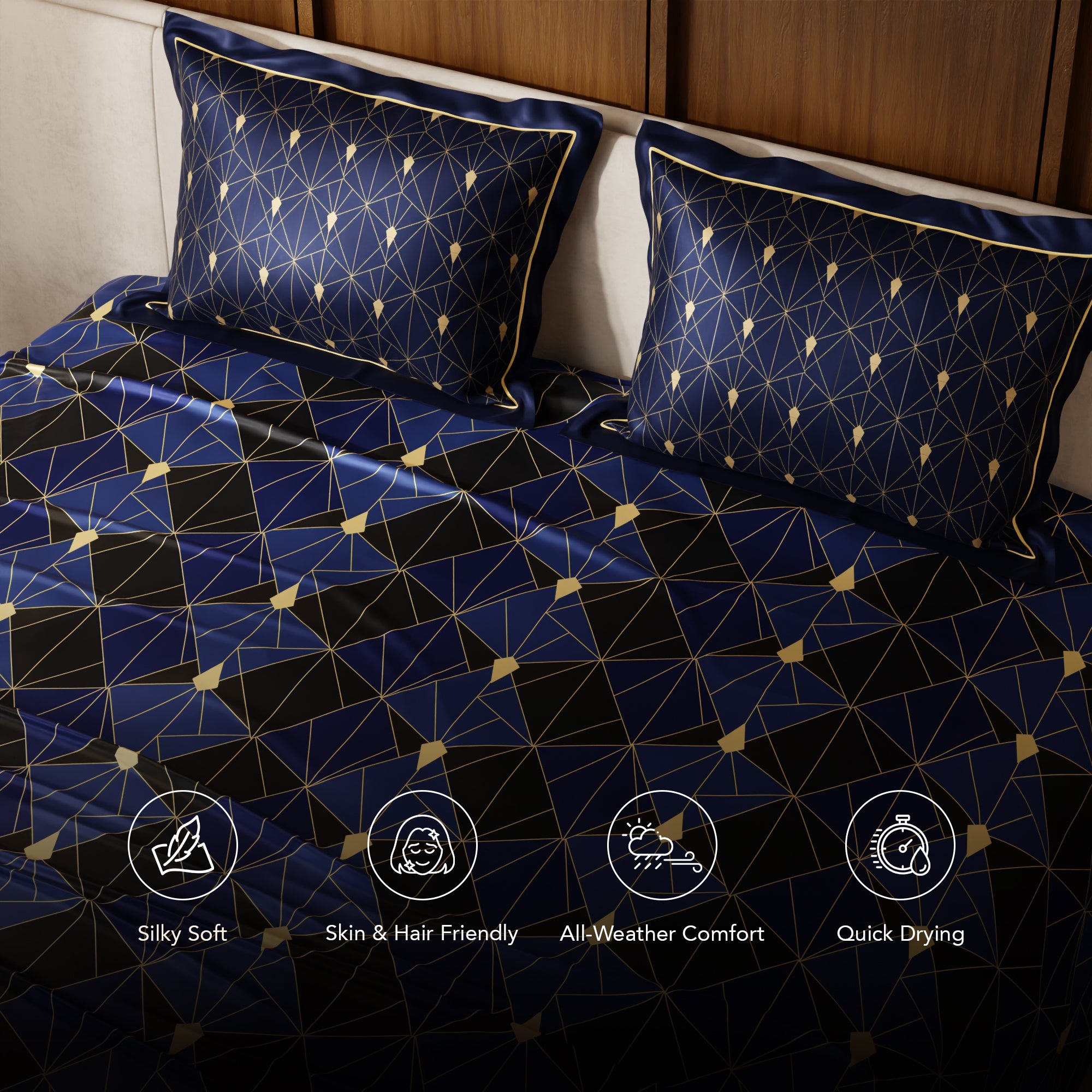 Navy Fiesta Bedsheet Set