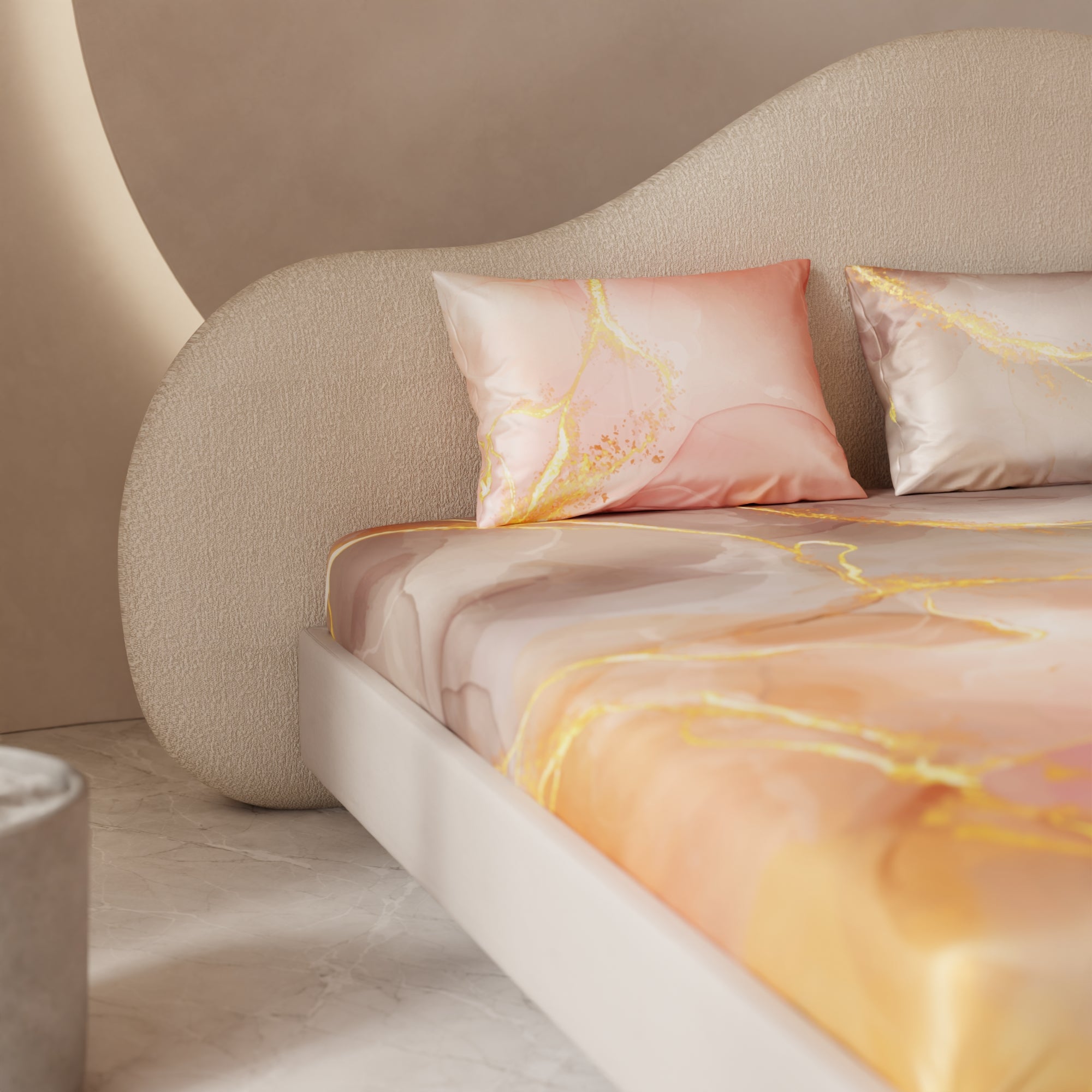 Dawn’s Brushstroke Fitted Bedsheet Set