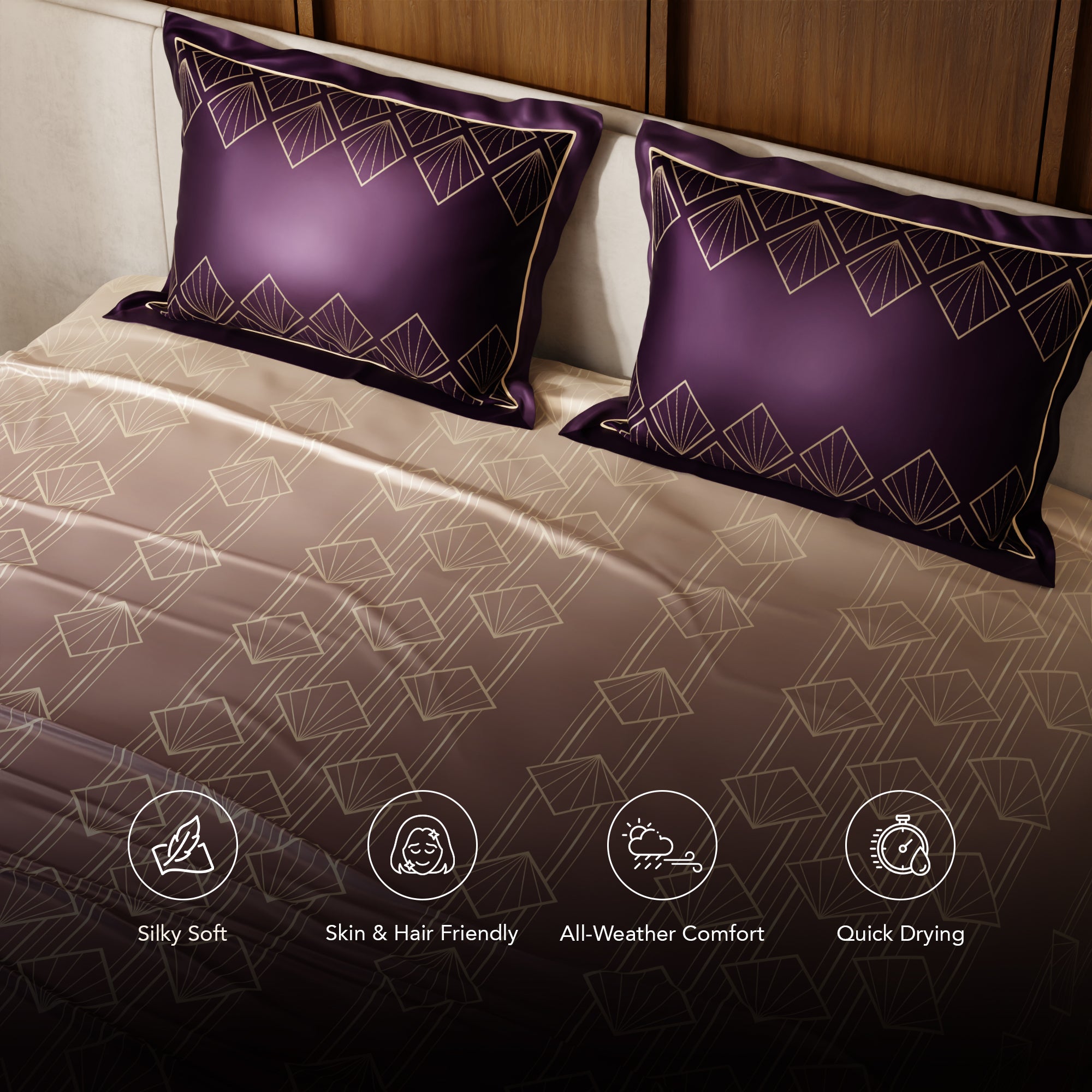 Plum Radiance Bedsheet Set