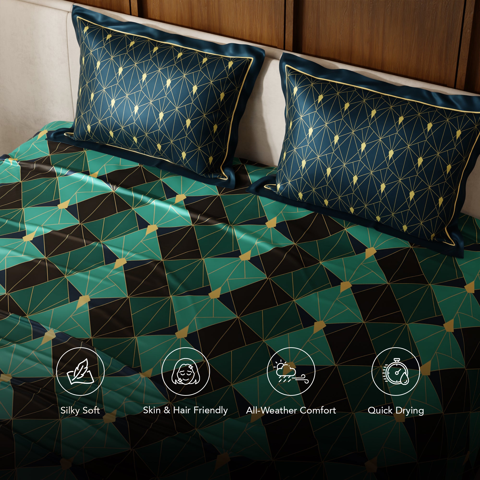 Emerald Celebration Bedsheet Set