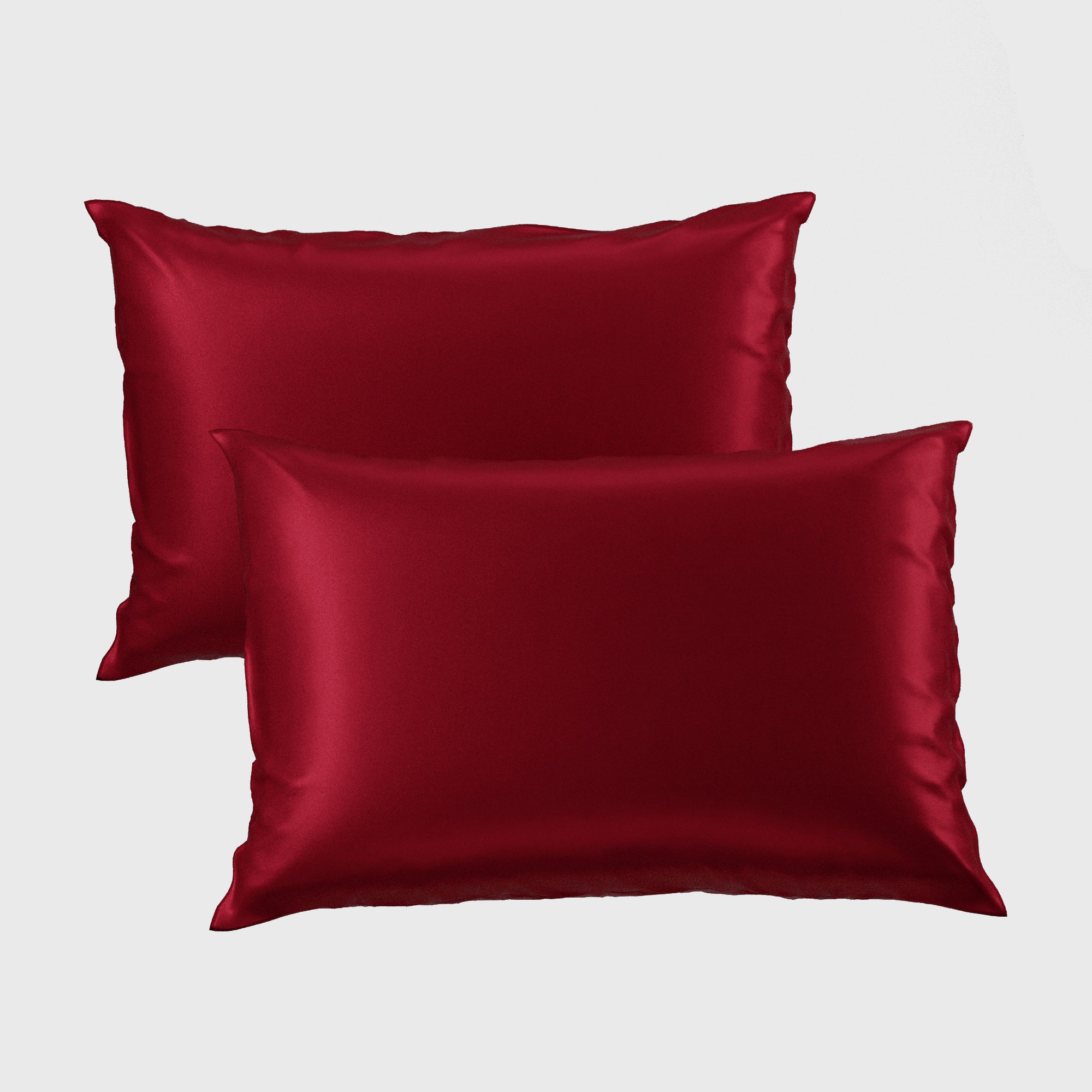 Silk-Like Flirty Red Pillow Covers - Set of 2