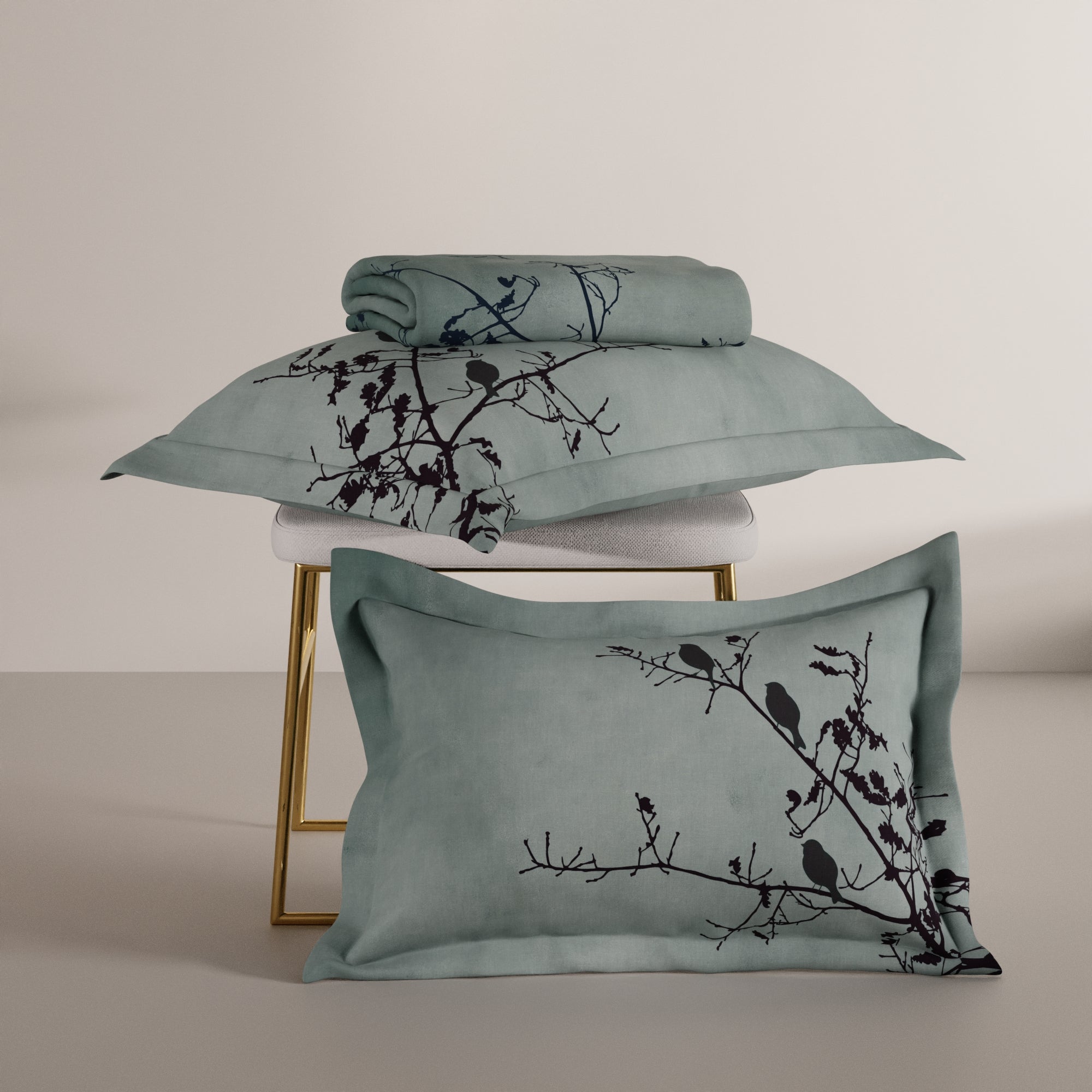 Teal Perch Bedsheet Set