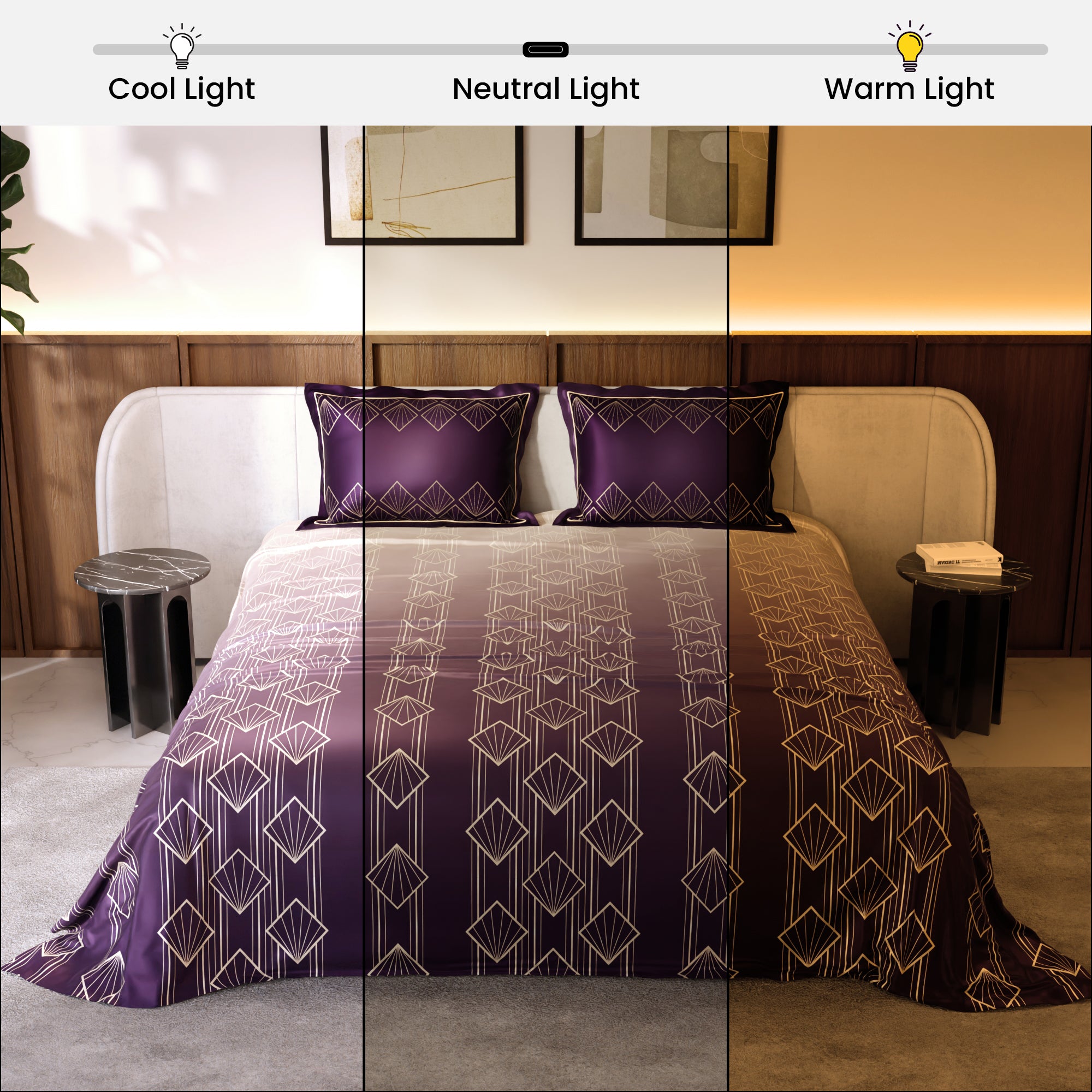 Plum Radiance Bedsheet Set