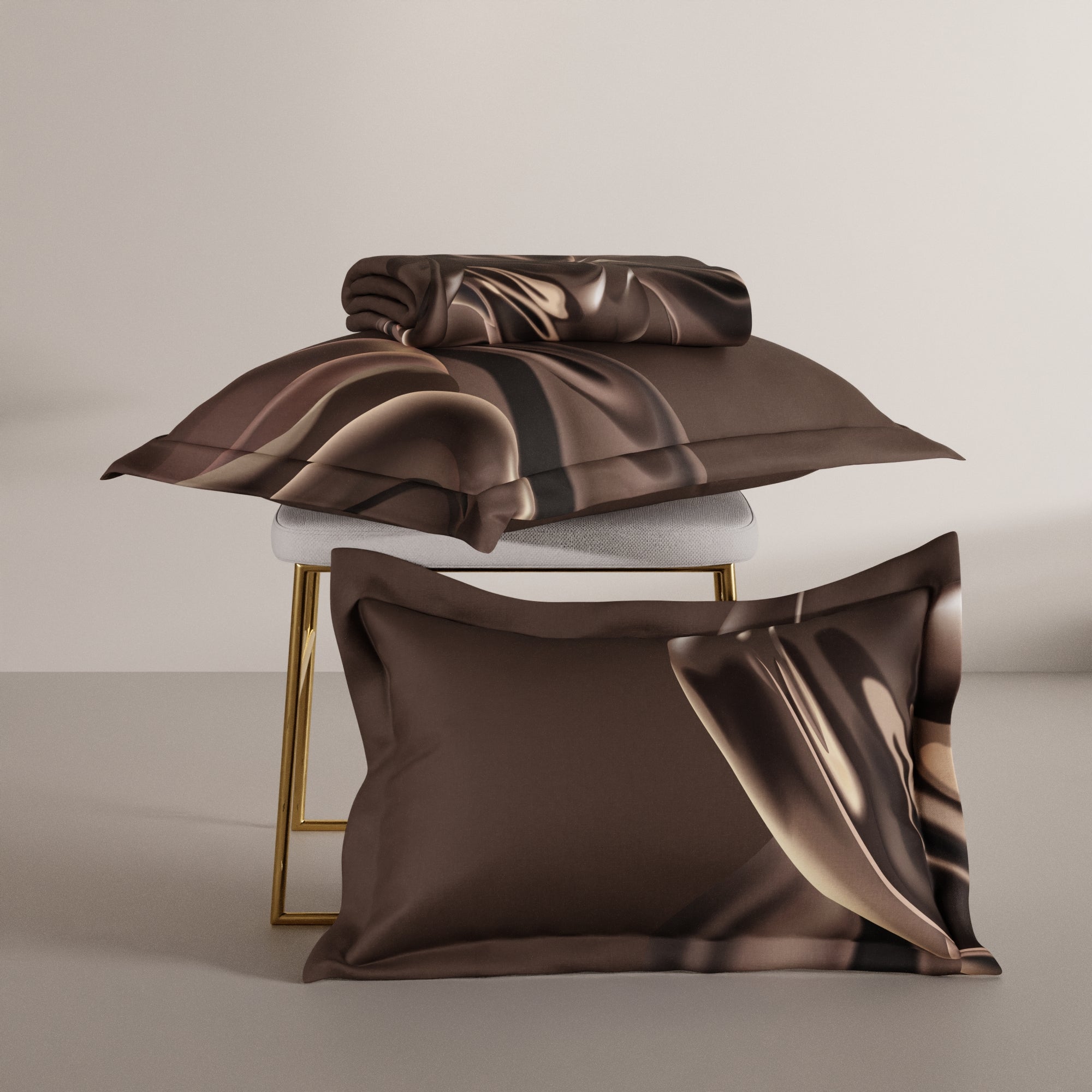 Sepia Swirl 100% Cotton Bedsheet Set