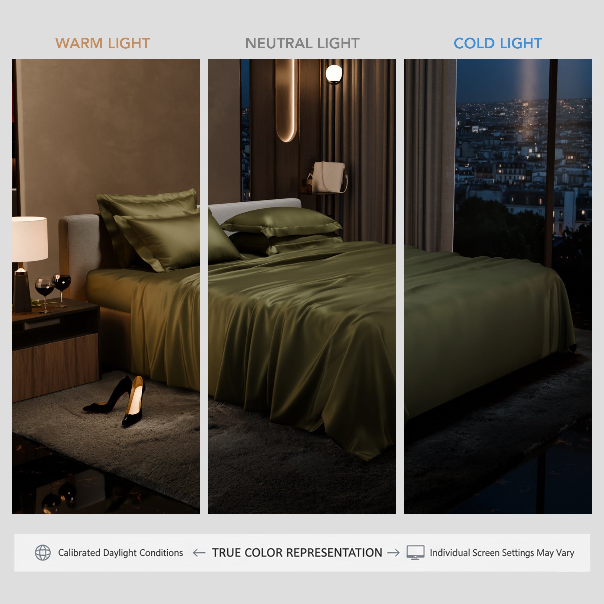Olive Oasis Flat Super King Bedsheet Set