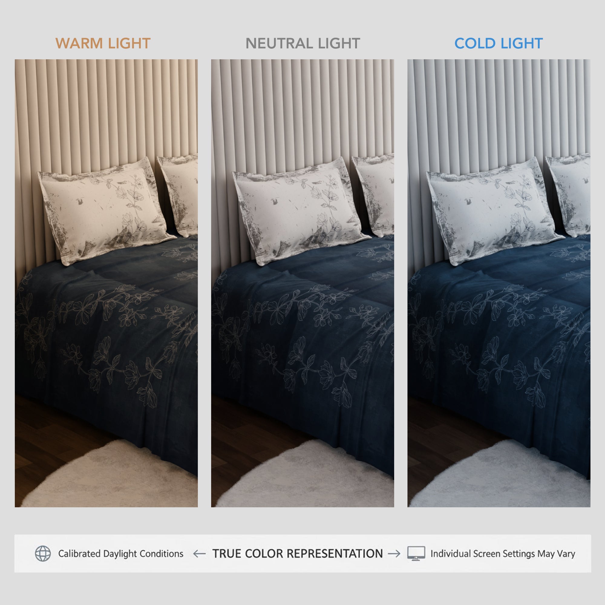 Blue Patina 100% Cotton Bedsheet Set