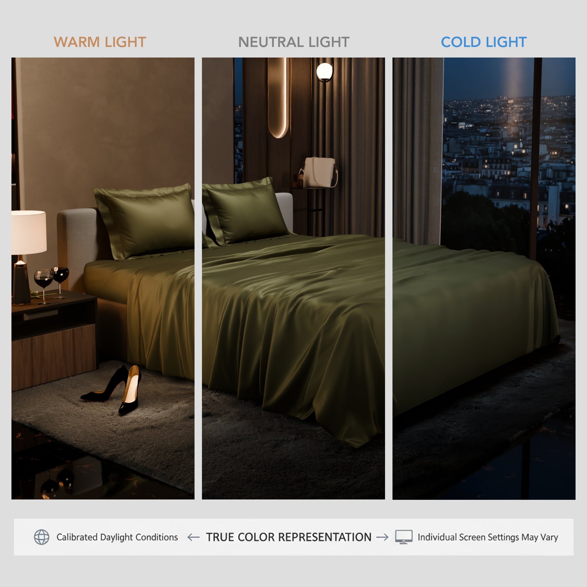 Olive Oasis Flat Bedsheet Set