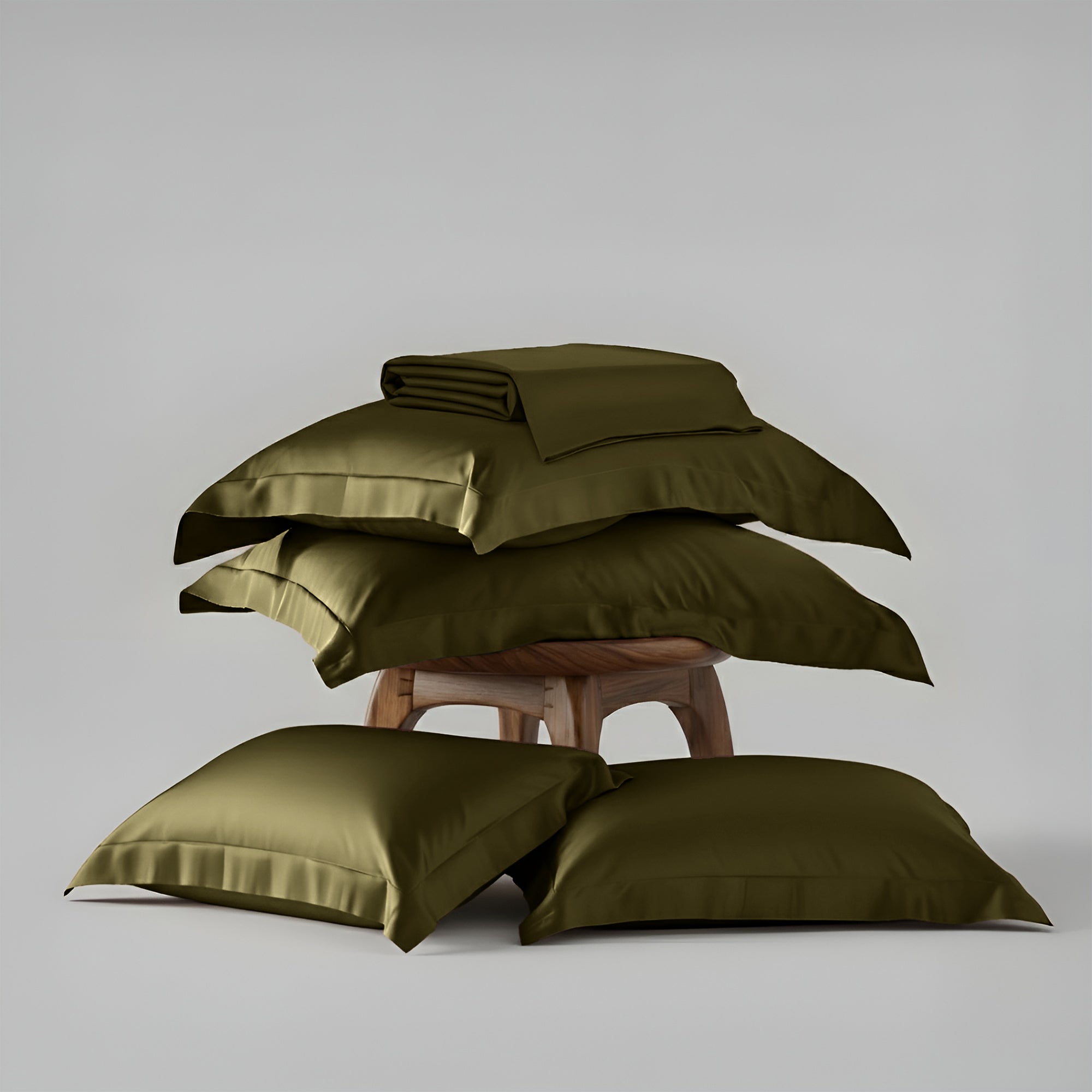 Olive Oasis Flat Super King Bedsheet Set