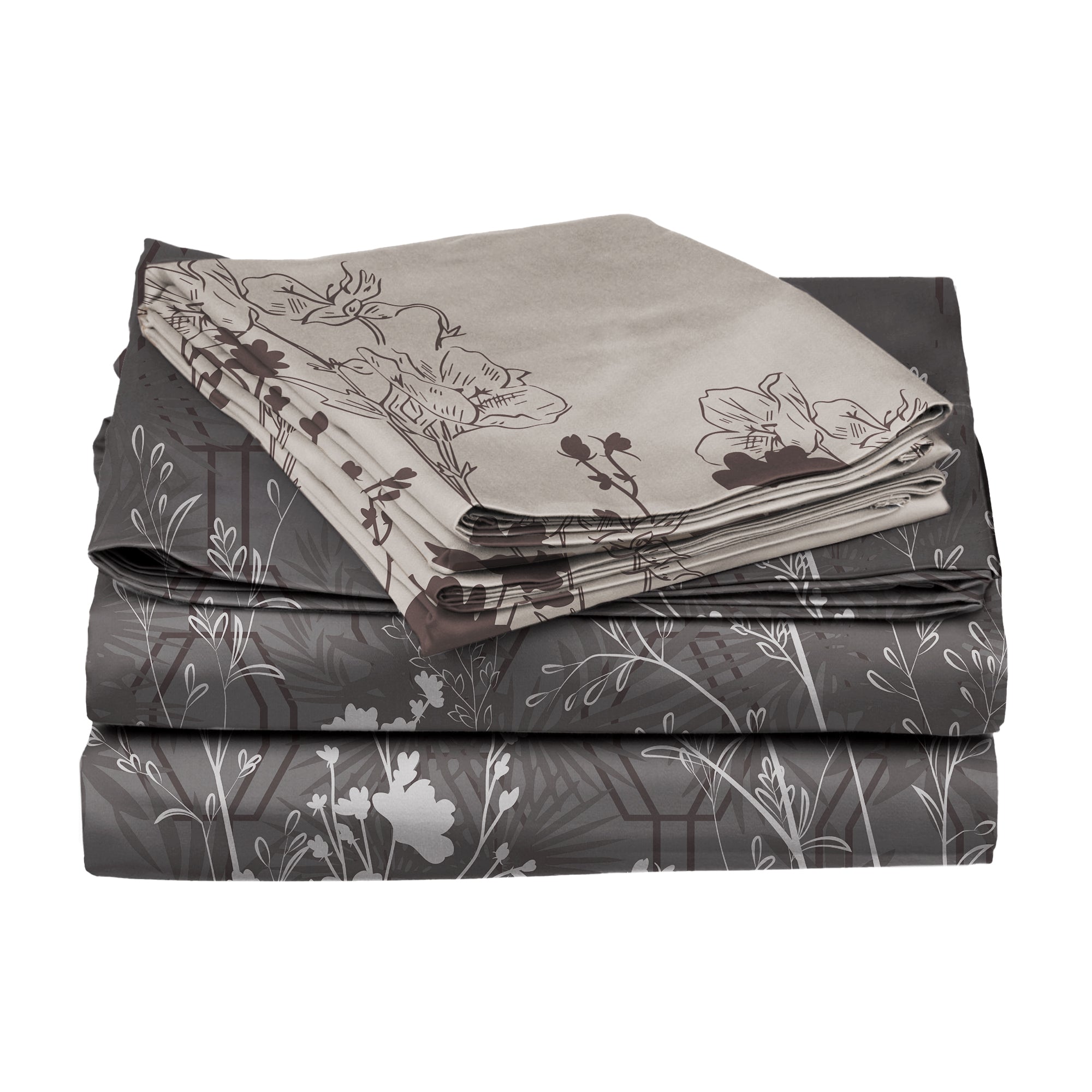 Truffle Canopy 100% Cotton Bedsheet Set