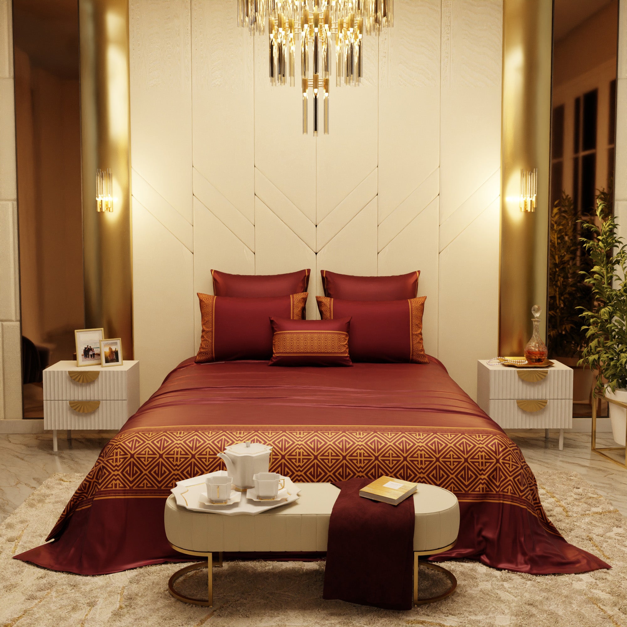Majesty's Merlot 6 Piece Bedsheet Set