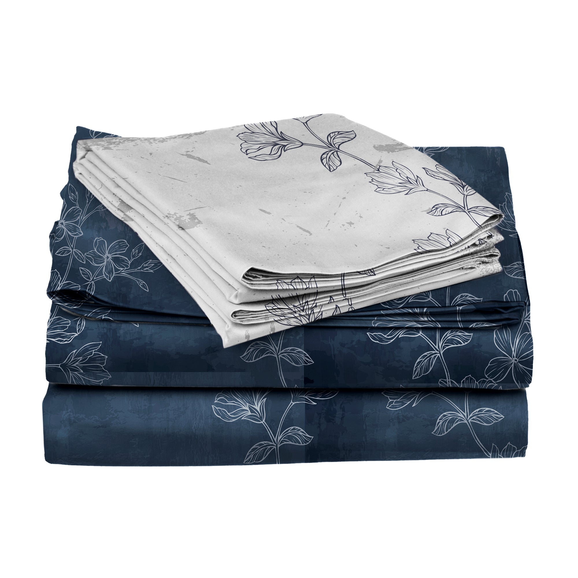 Blue Patina 100% Cotton Bedsheet Set