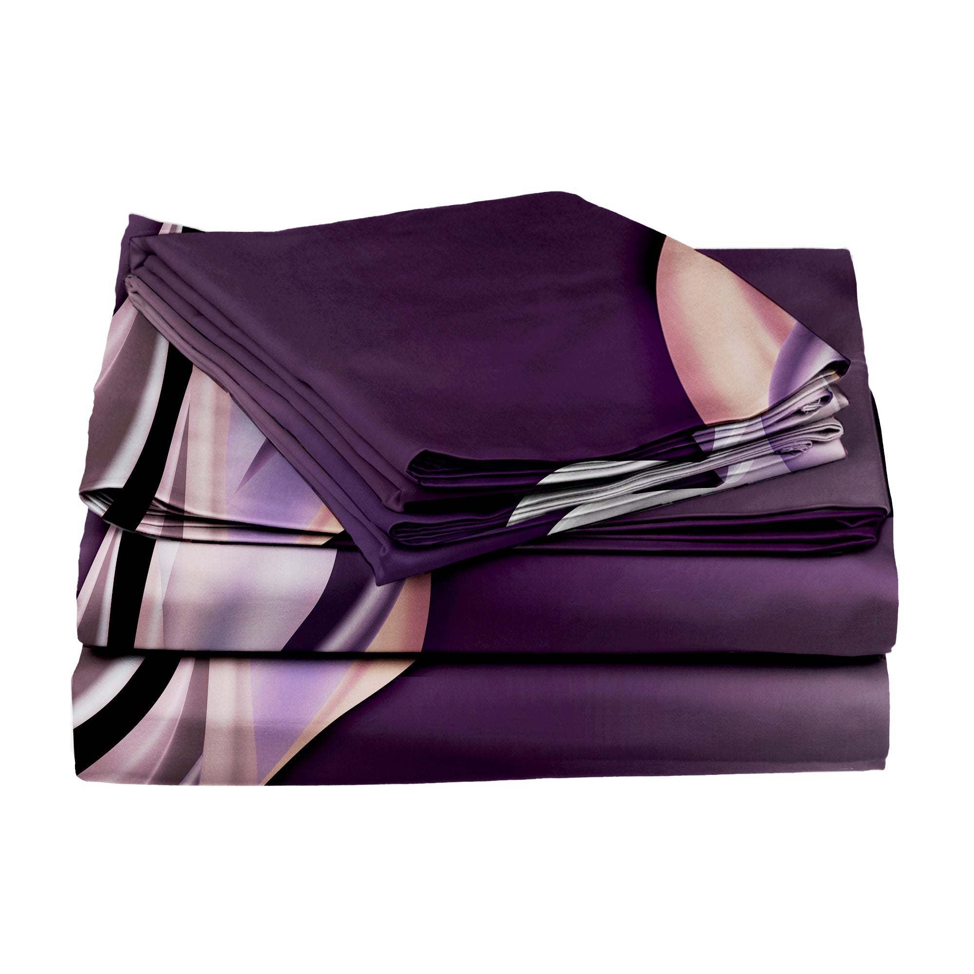 Plum Pirouette 100% Cotton Bedsheet Set
