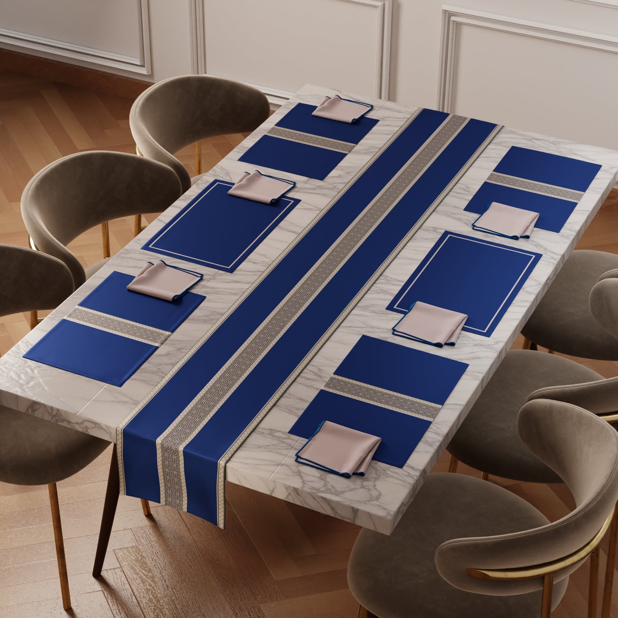 Indigo Elegance Table Linen Set