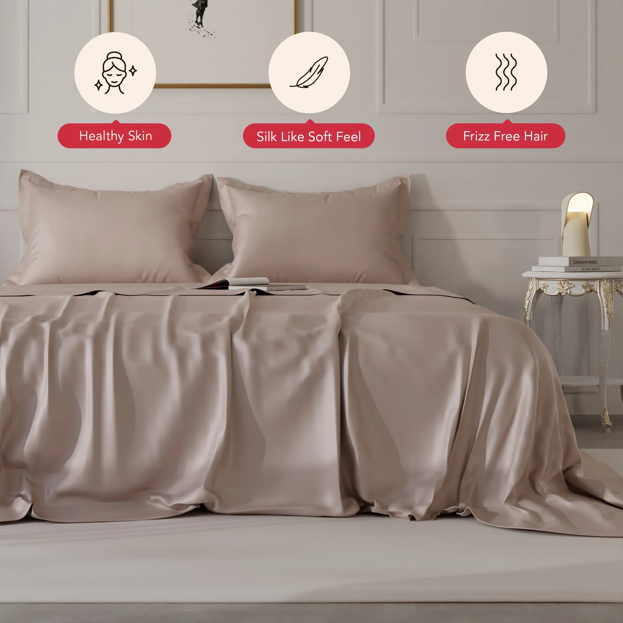 Champagne - Twilight Embrace Double Bedsheet Bundle