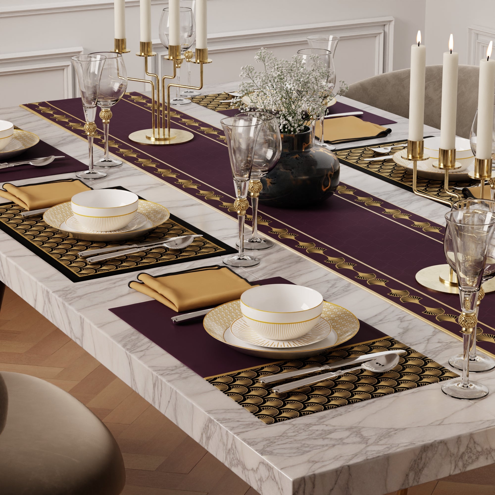 Merlot Gala Table Linen Set