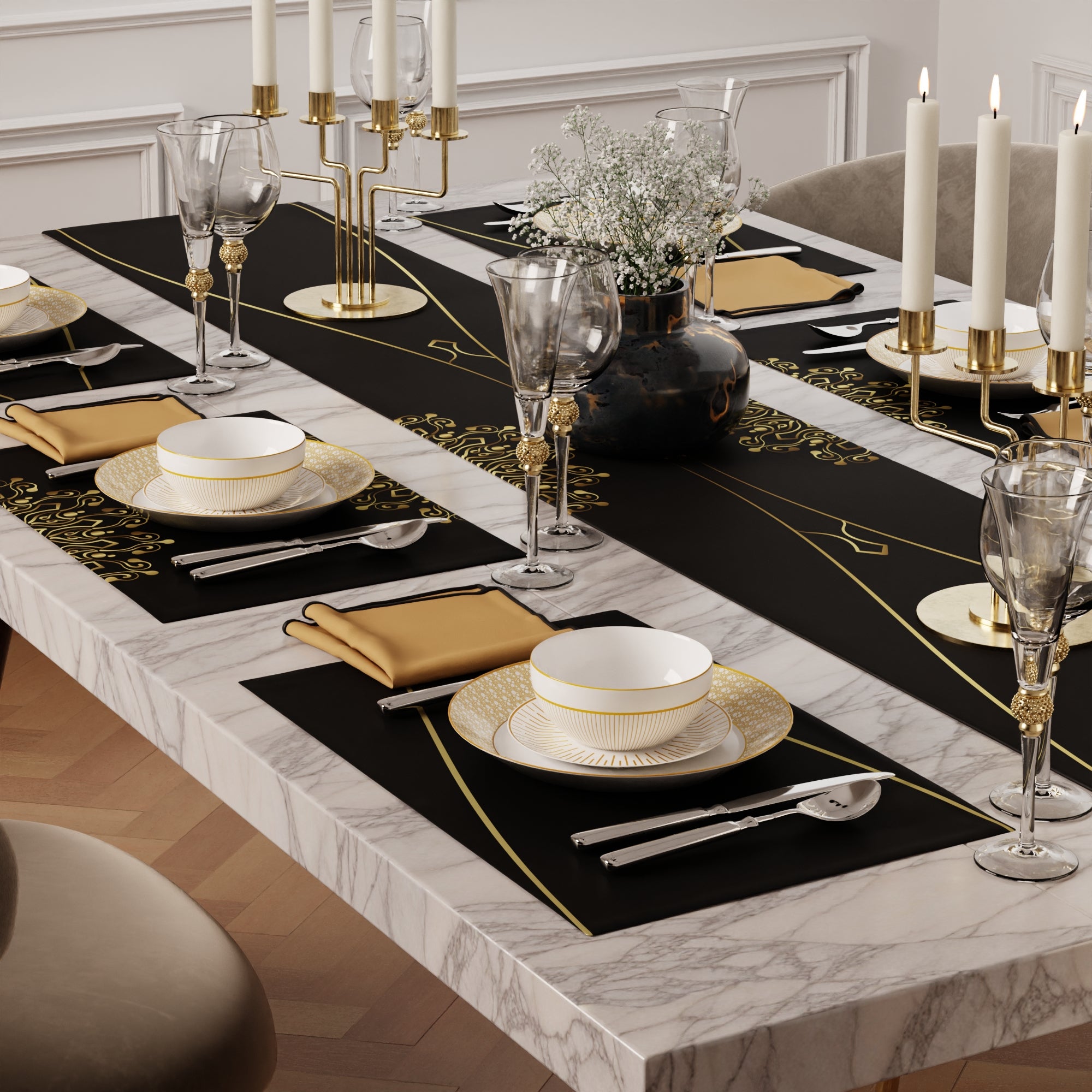 Midnight Banquet Table Linen Set