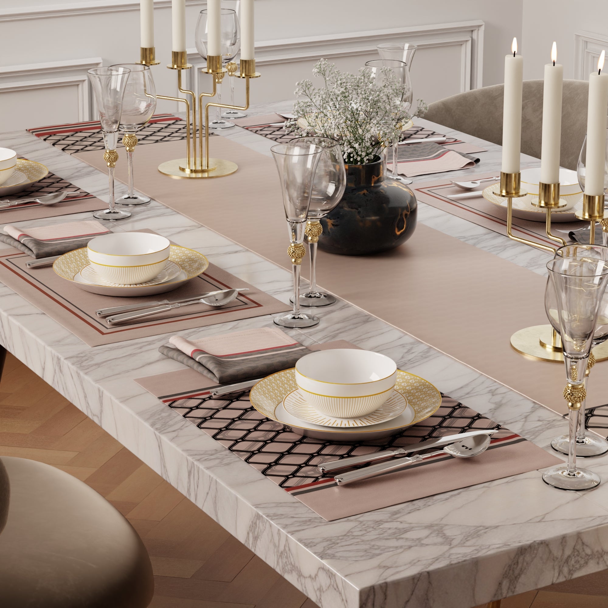 Rosewood Revelry Table Linen Set