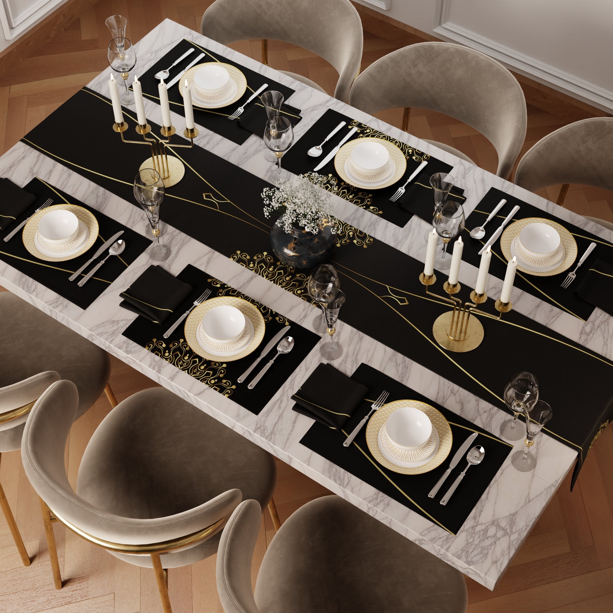 Midnight Banquet Table Linen Set
