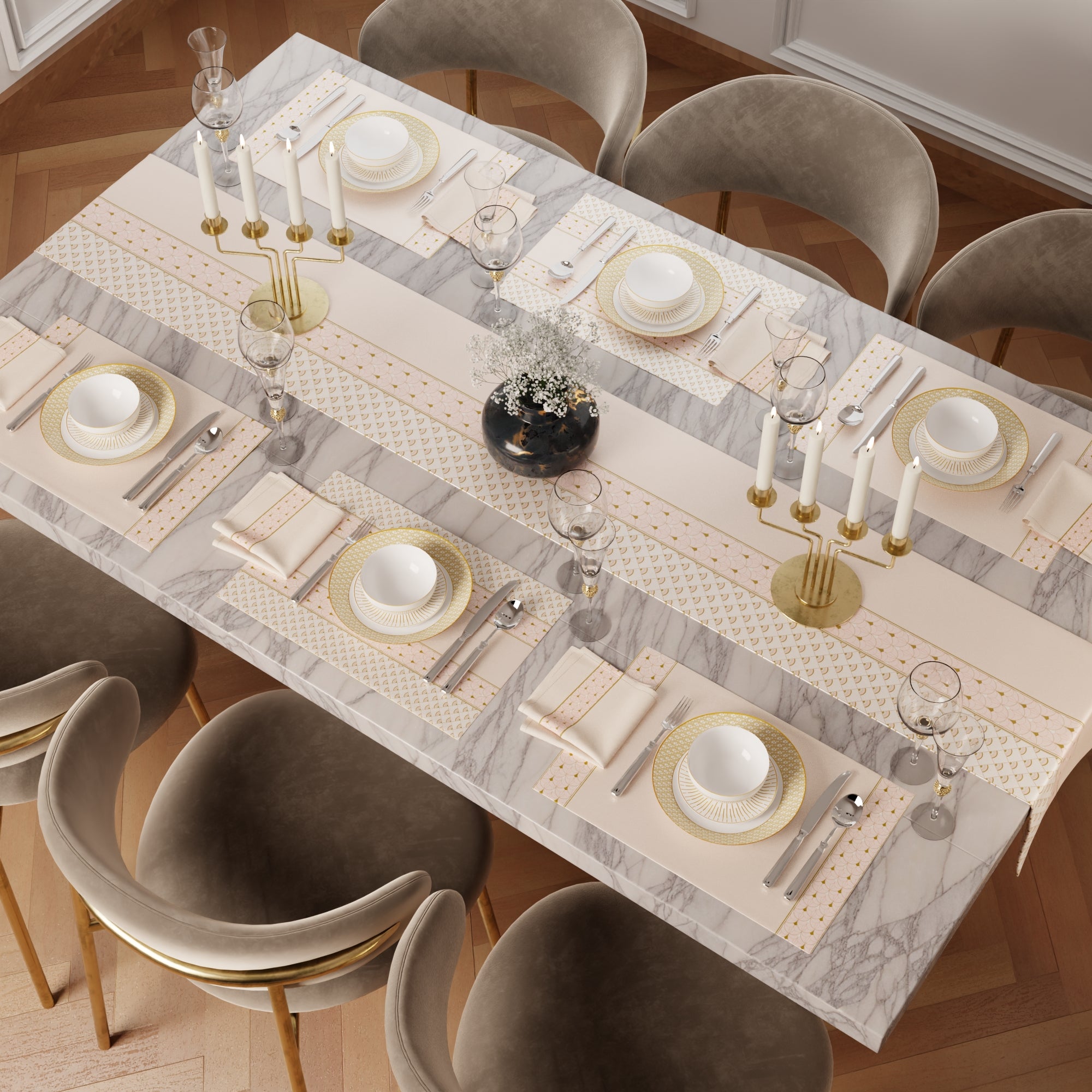Ivory Banquet Table Linen Set