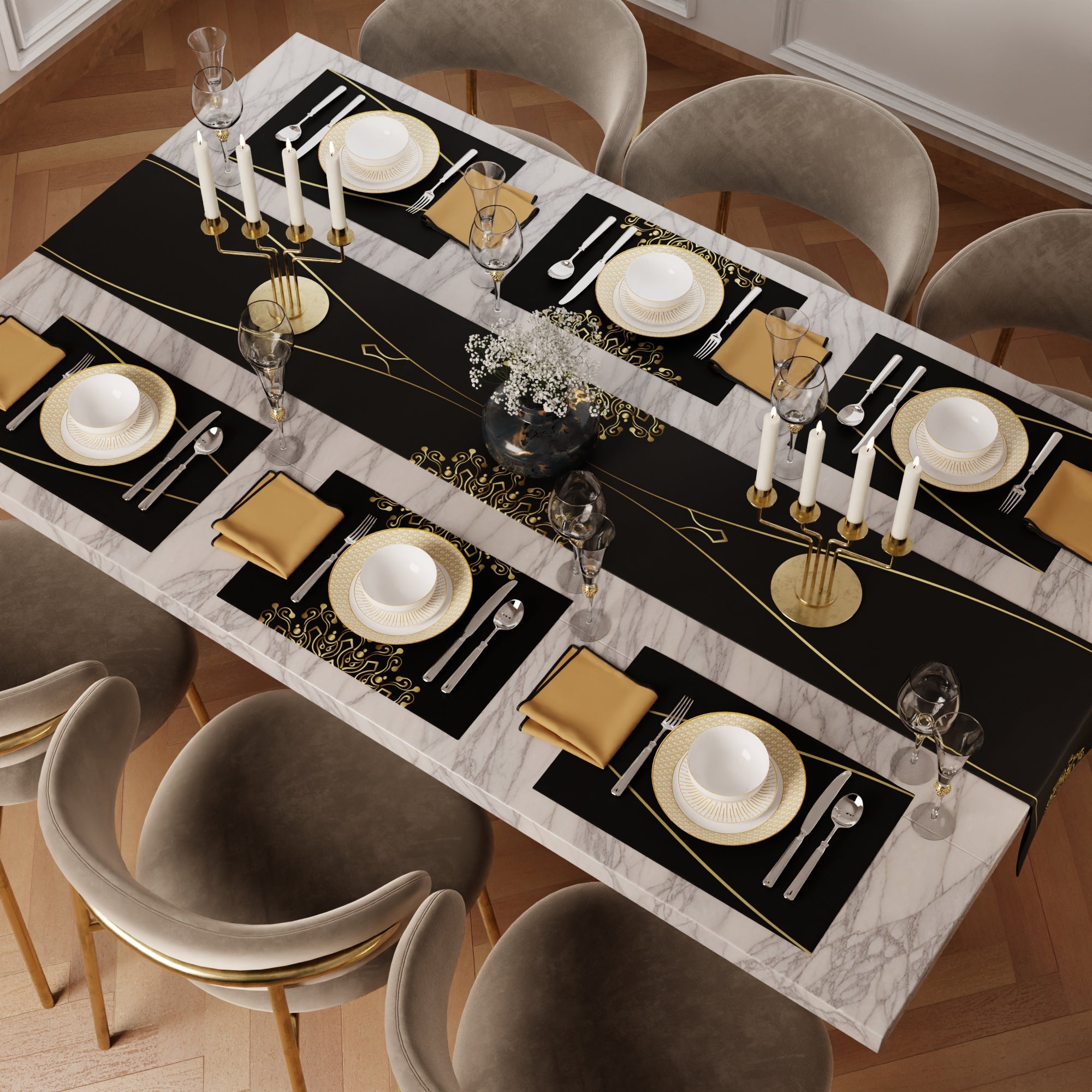 Midnight Banquet Table Linen Set