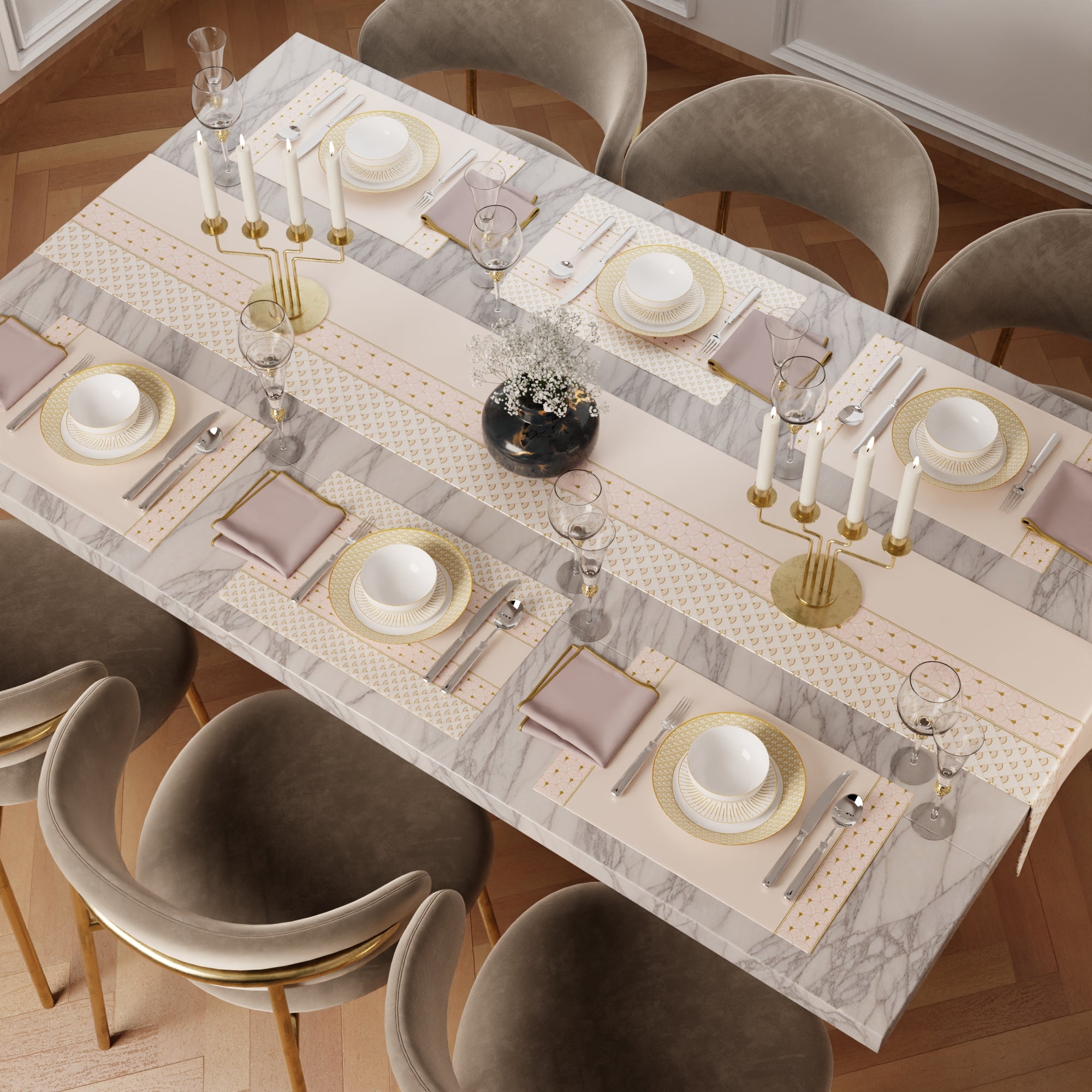 Ivory Banquet Table Linen Set