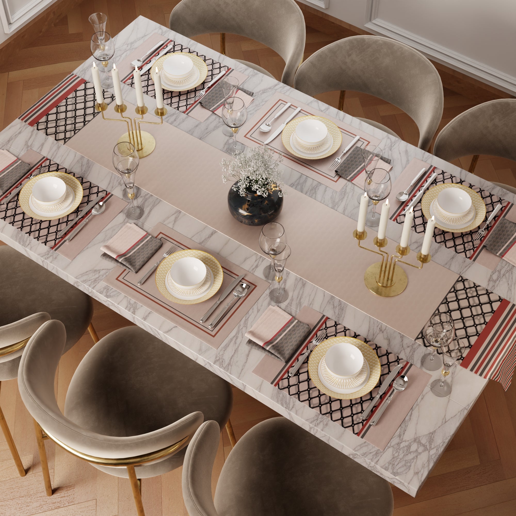 Rosewood Revelry Table Linen Set