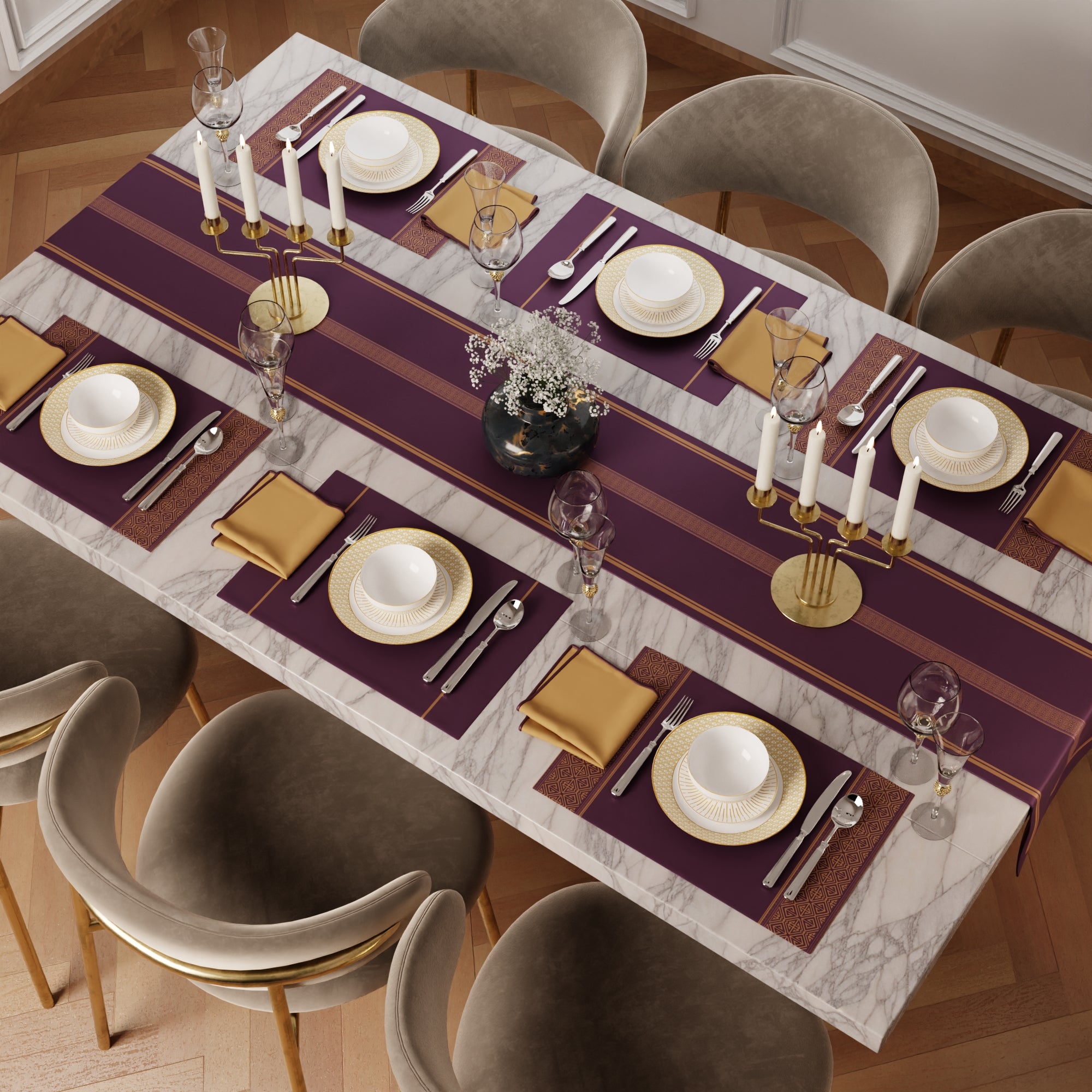 Scarlet Feast Table Linen Set