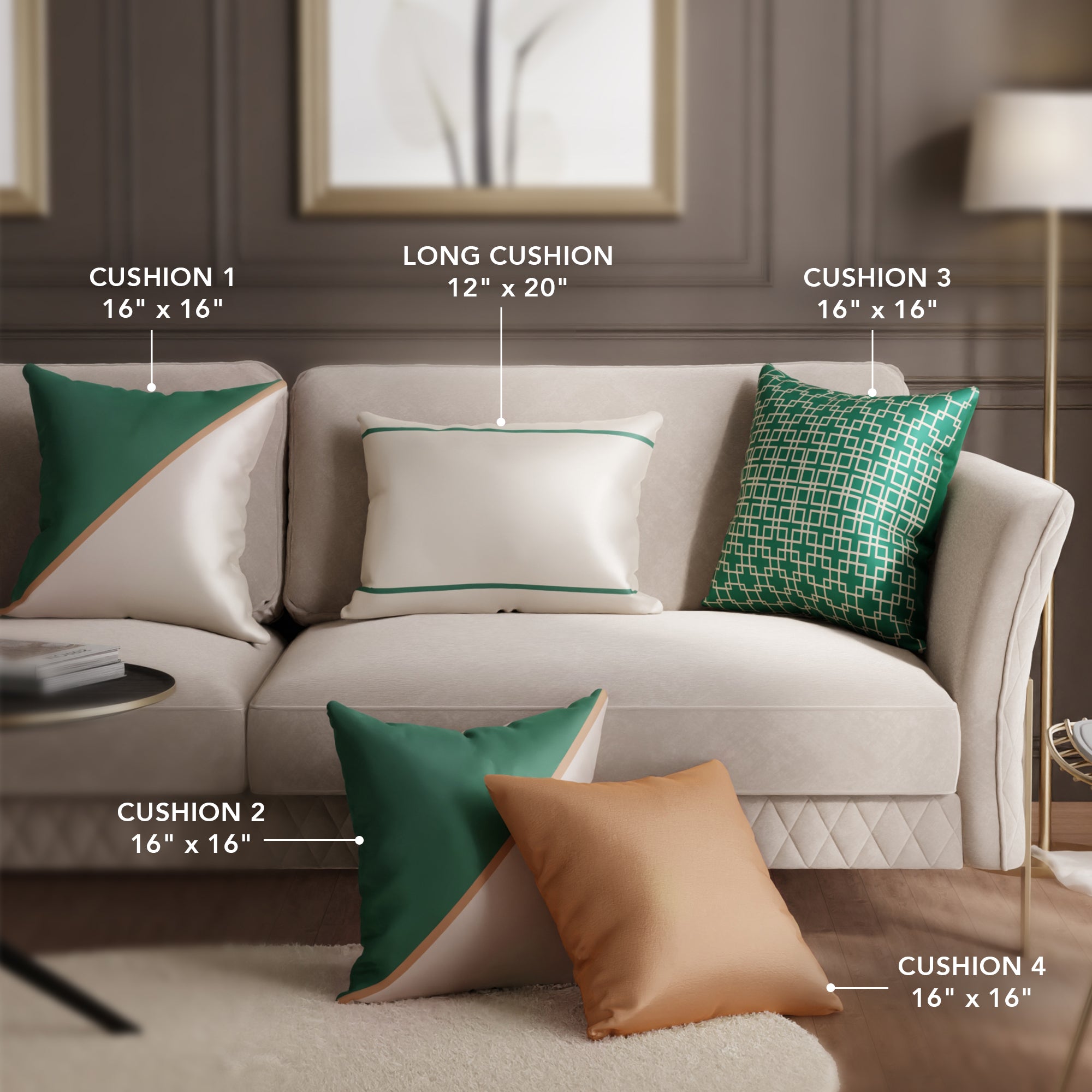 Chic de Paris Cushion Cover Set of 5