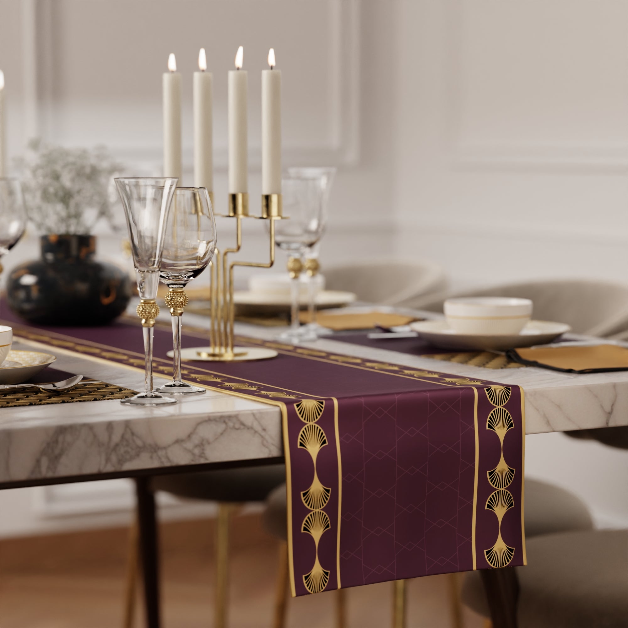 Merlot Gala Table Linen Set