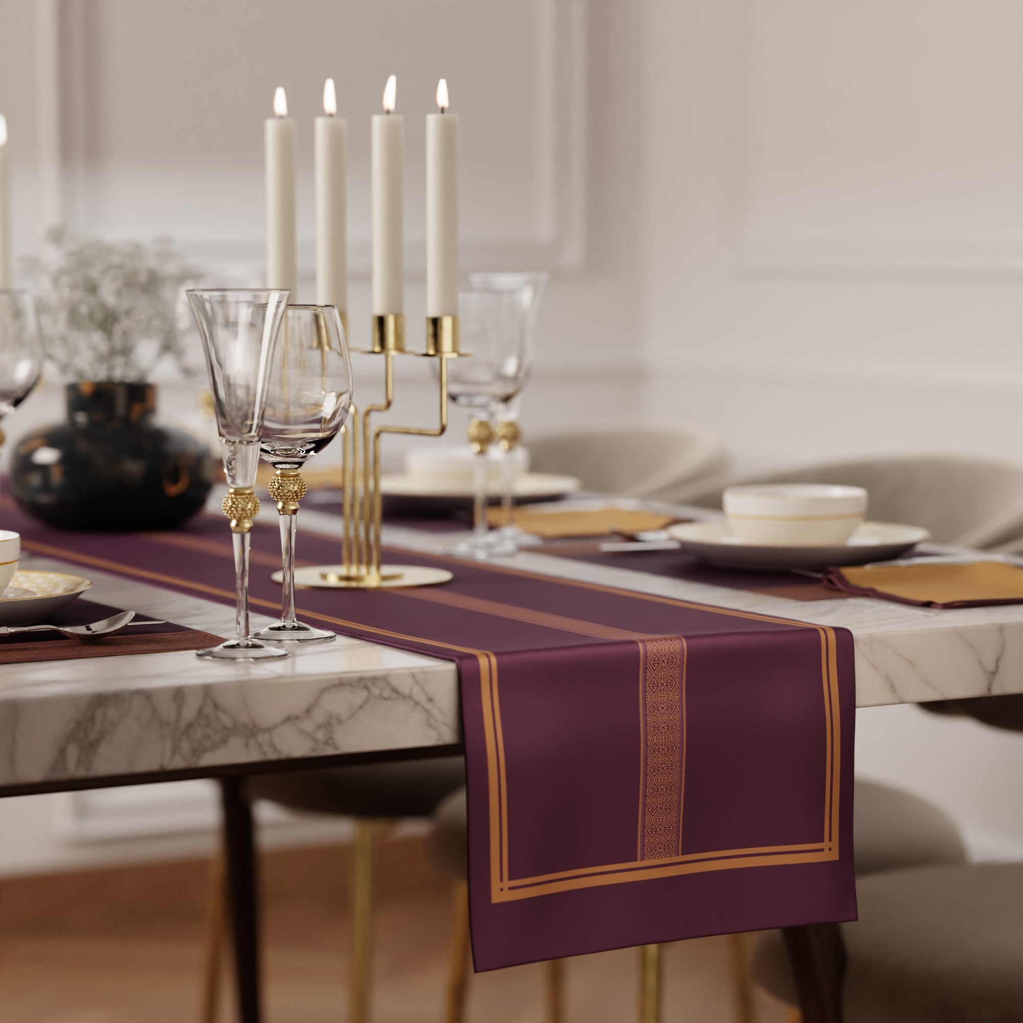 Scarlet Feast Table Linen Set