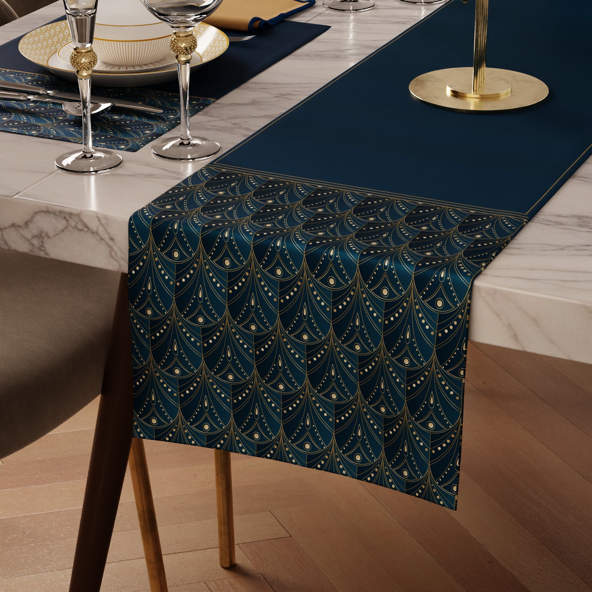 Teal Revelry Table Linen Set
