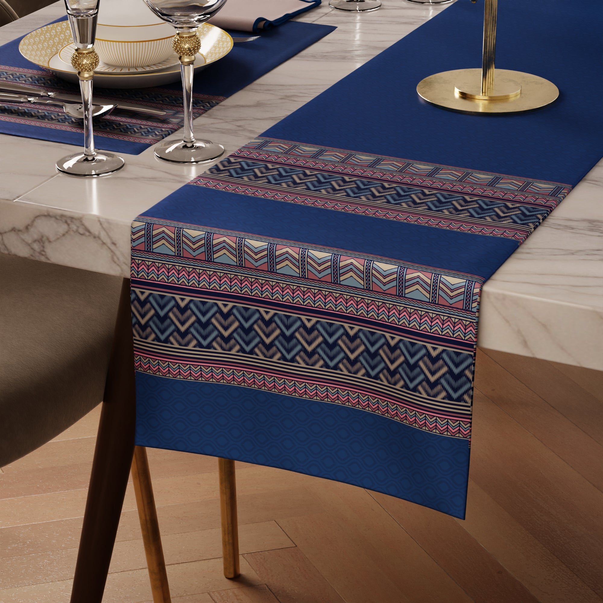 Royal Blue Feast Table Linen Set